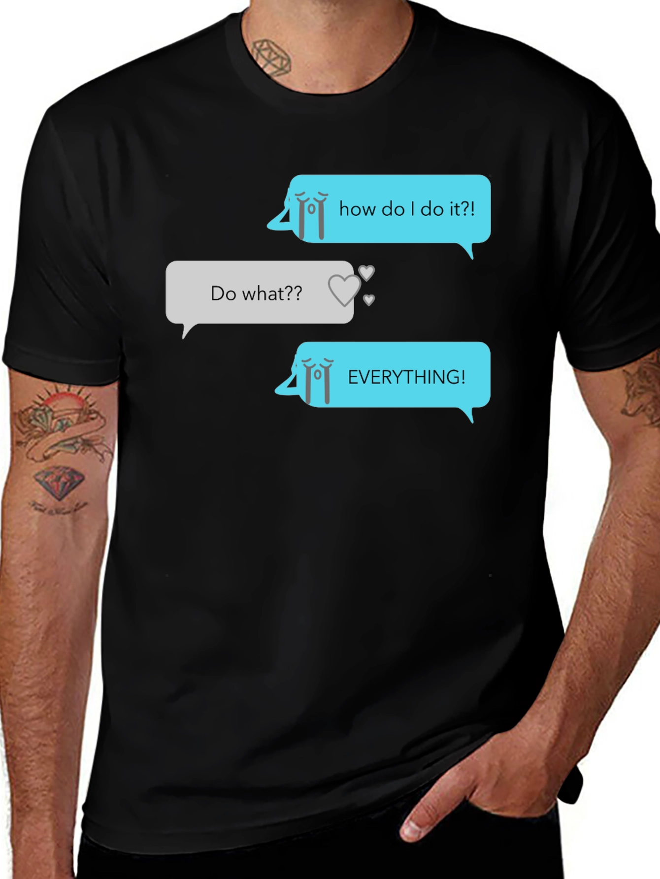 Variant 13 of Humorous Graphic Texting T-Shirt
