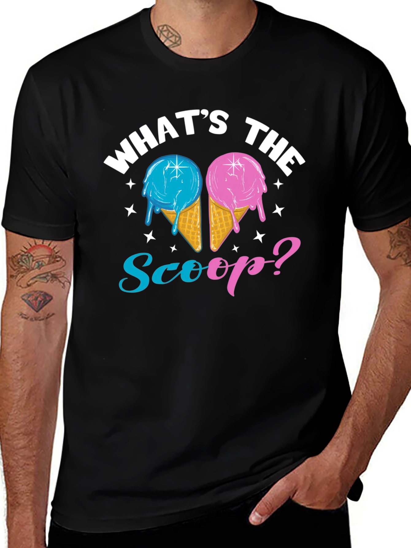 Variant 21 of What's The Scoop Gender Reveal T-Shirt