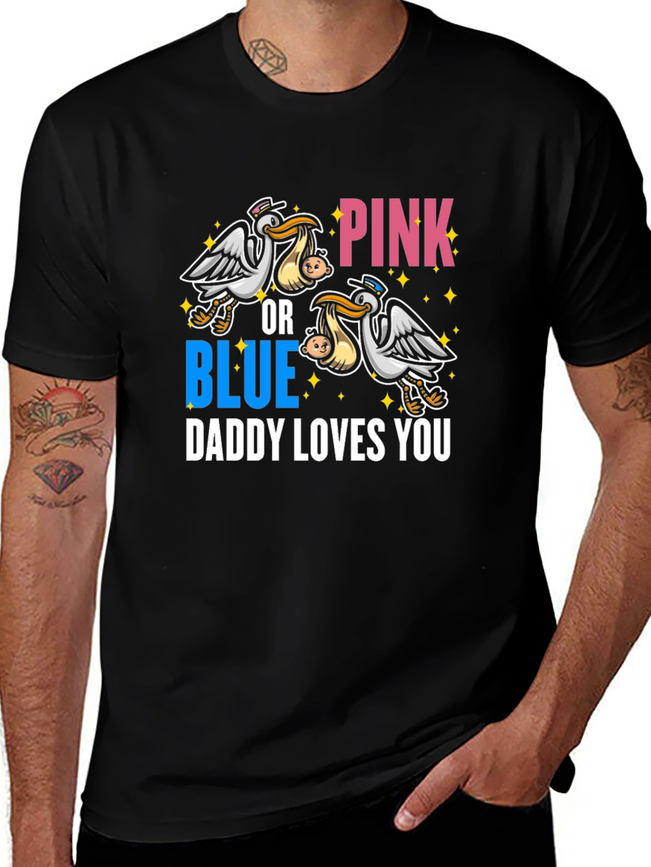 Daddy Loves You Gender Reveal T-Shirt