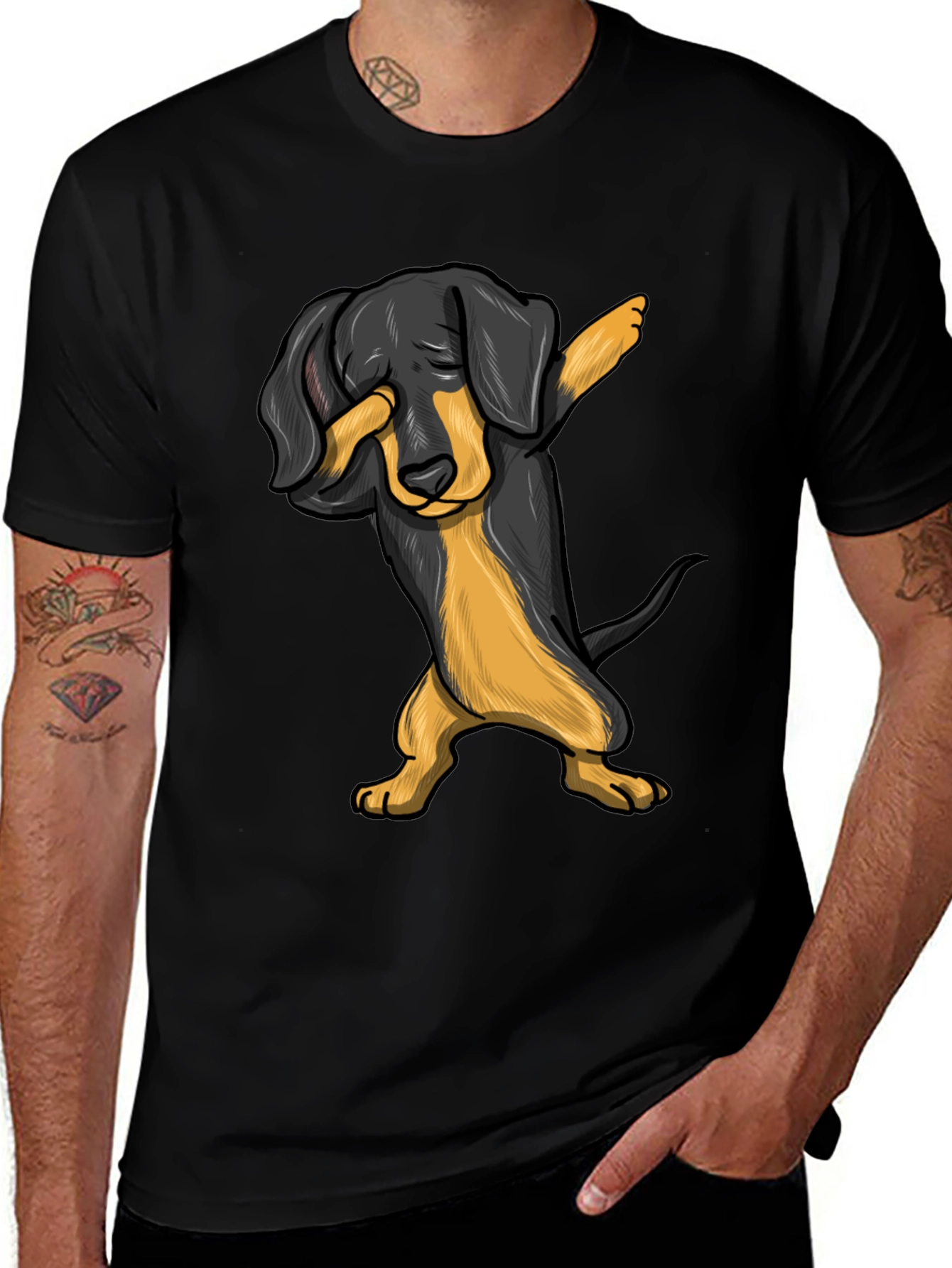 Variant 30 of Dachshund Dabbing T-Shirt - Cute Dog Tee