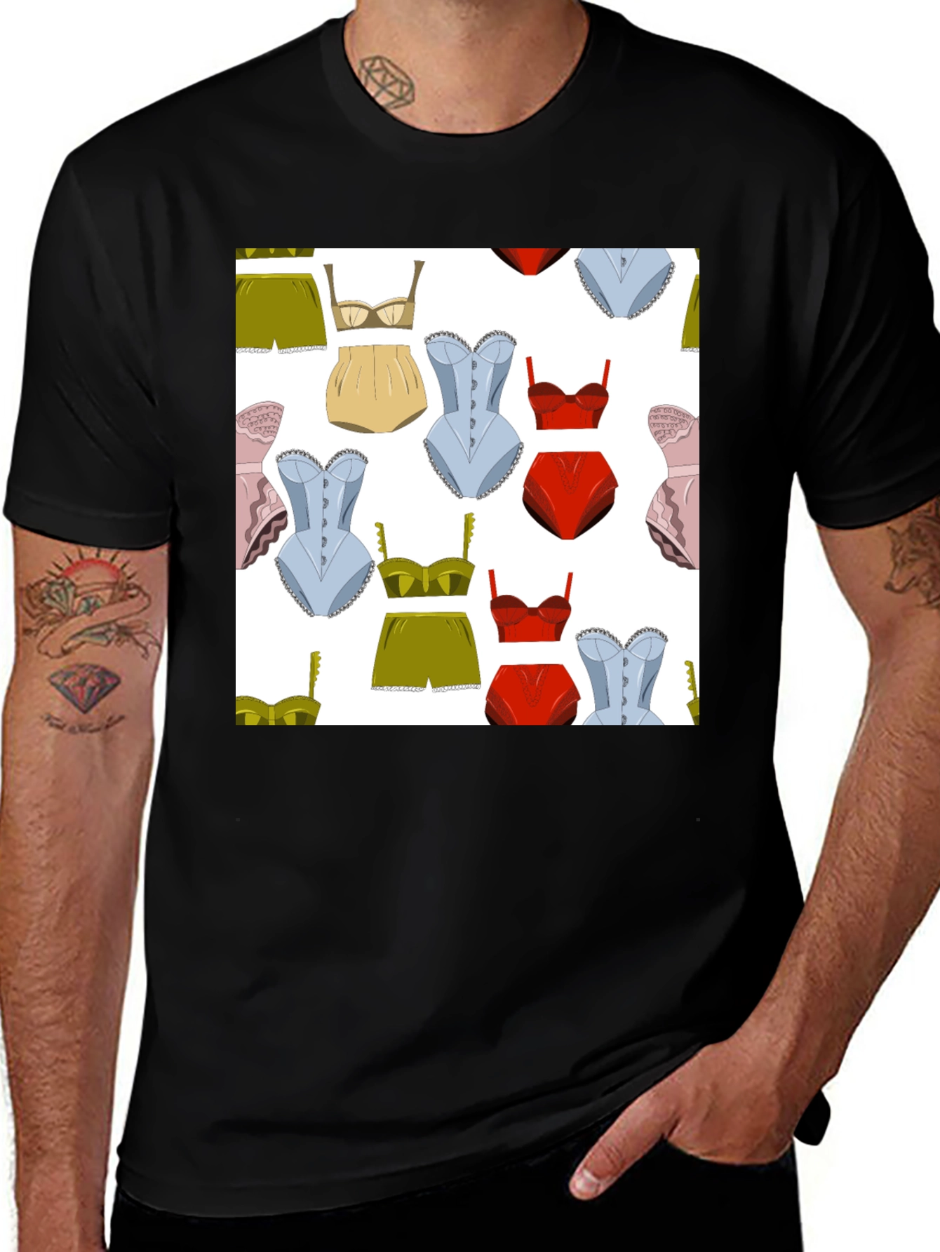 Variant 12 of Novelty Underwear Pattern T-Shirt