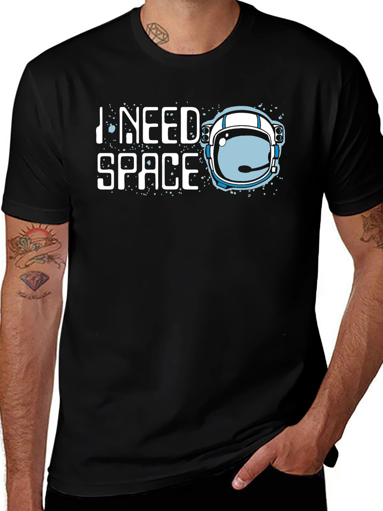 Variant 11 of I Need Space T-Shirt - Astronaut Helmet Graphic Tee
