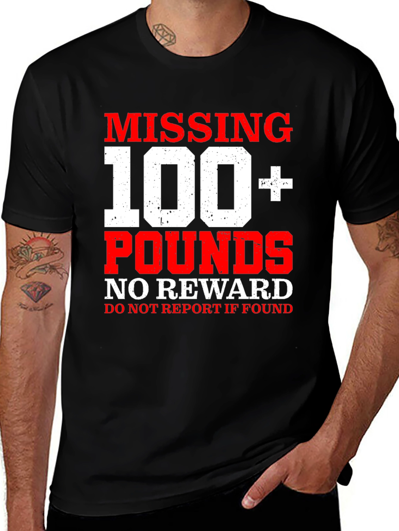 Variant 25 of Missing 100+ Pounds Funny Weight Loss T-Shirt