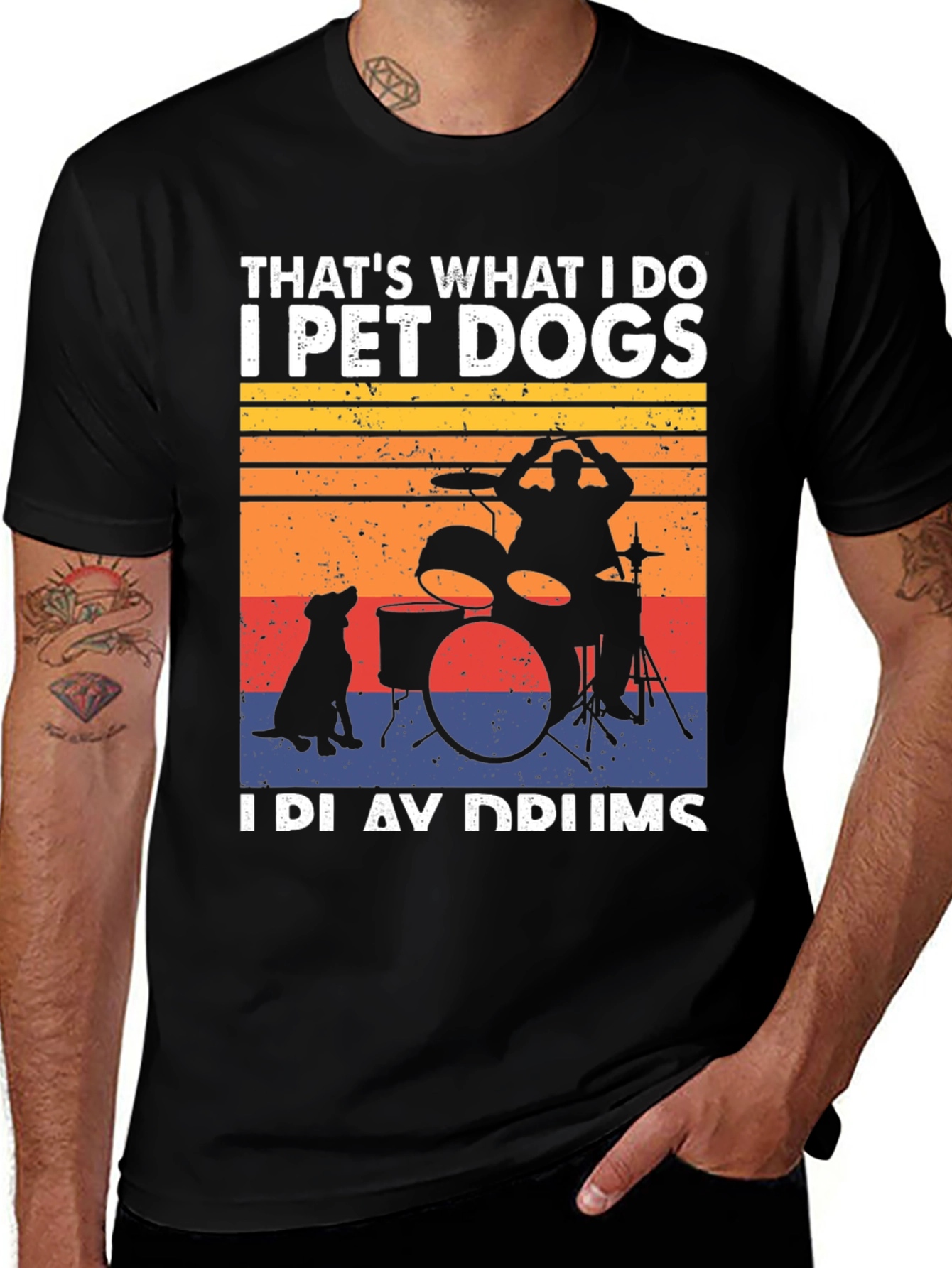 Variant 24 of Pet Dogs & Drums T-Shirt - Unique Design