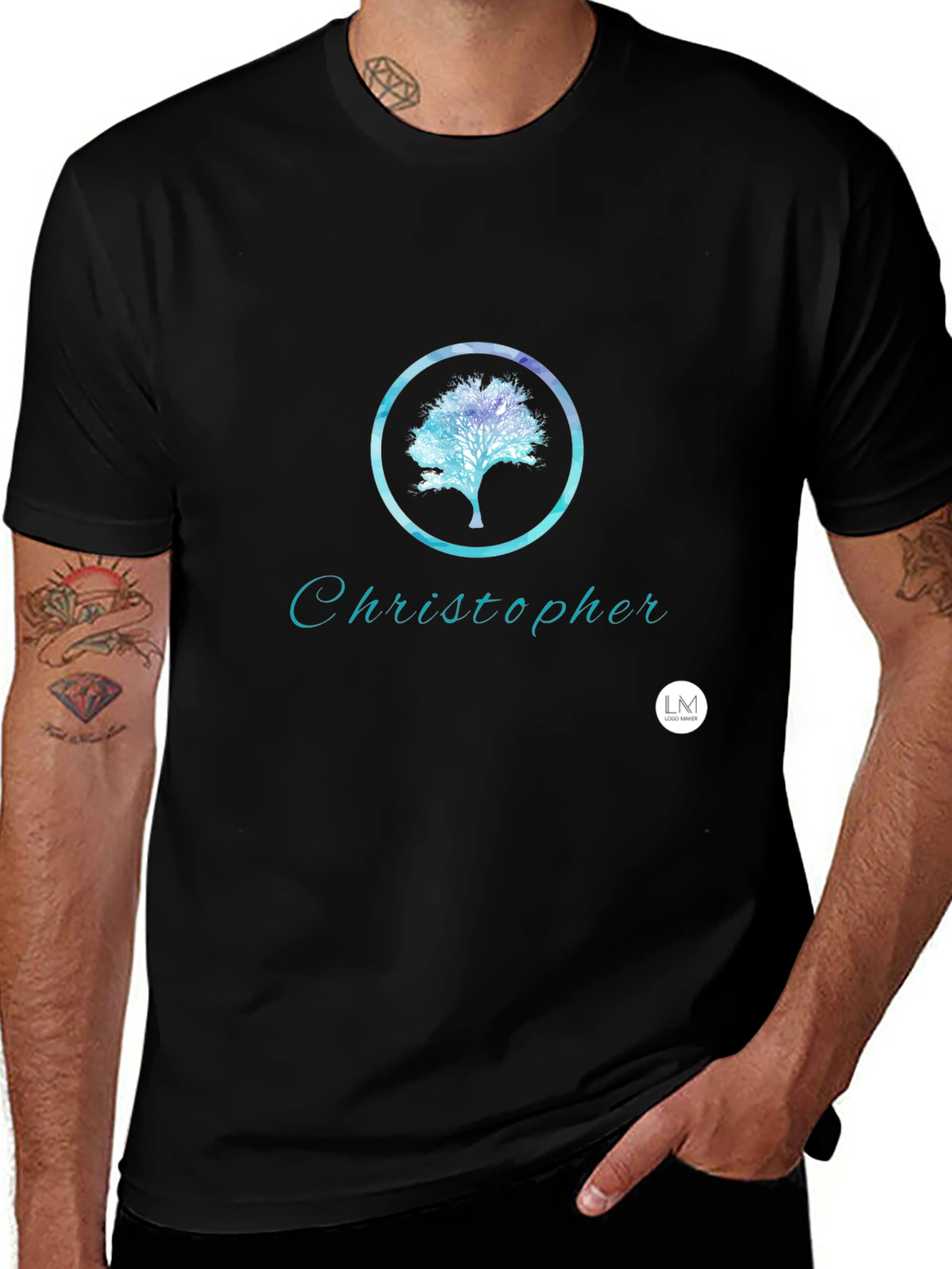 Variant 14 of Christopher Tree Graphic Tee - Premium Cotton Blend
