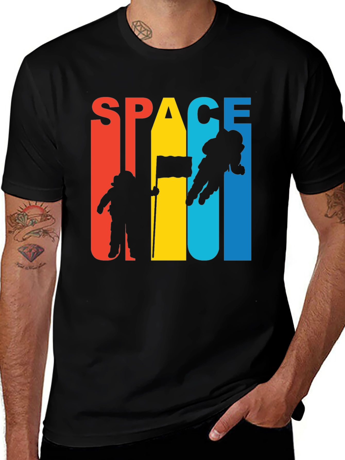 Variant 28 of Space T-Shirt Retro Astronaut Design