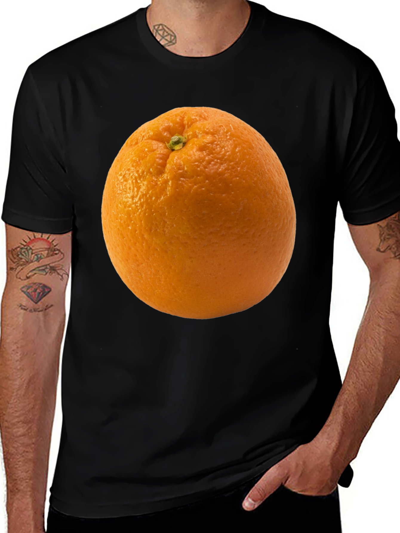 Variant 17 of Orange Graphic Tee - Quirky Fruit T-Shirt