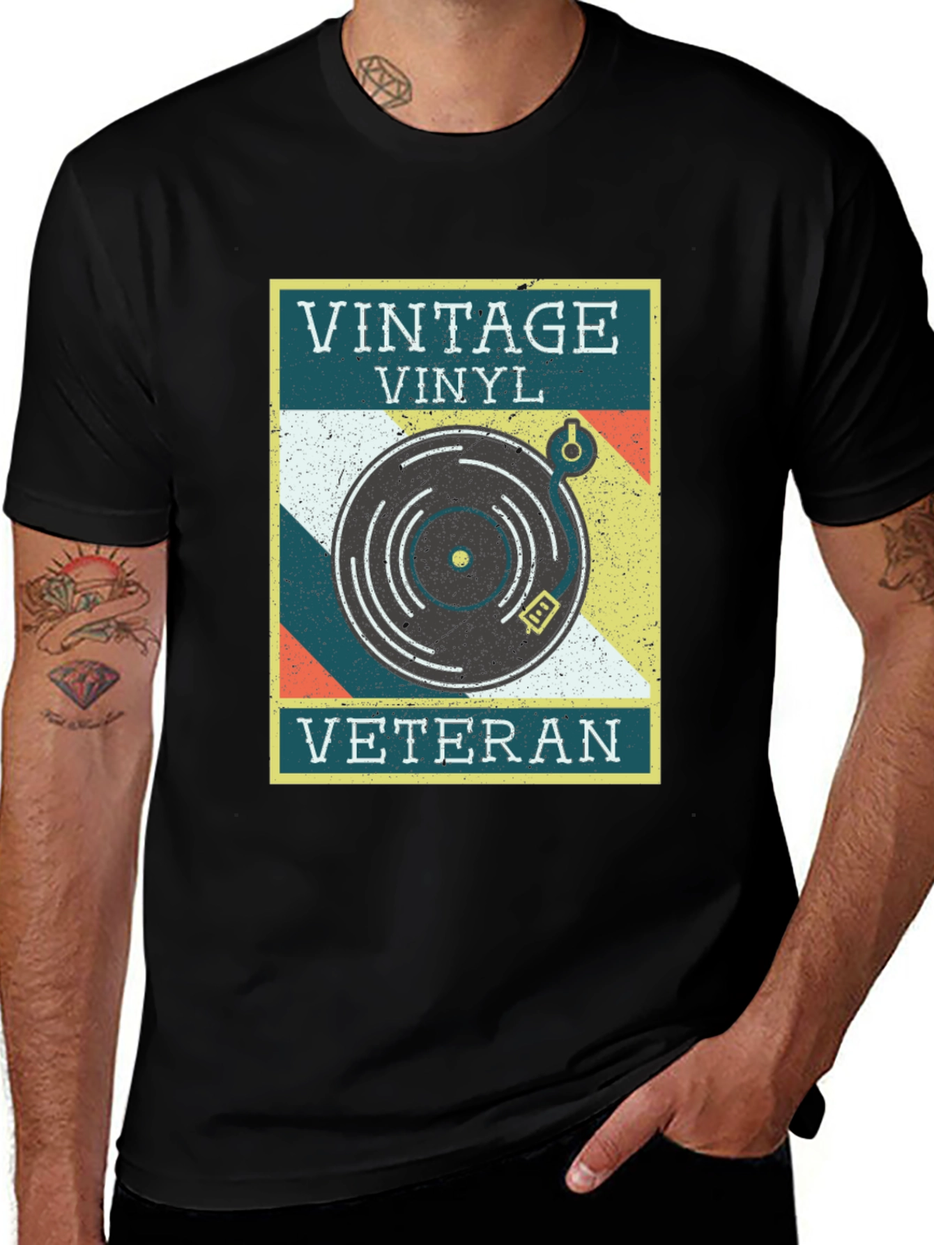 Variant 26 of Vintage Vinyl Veteran T-Shirt 