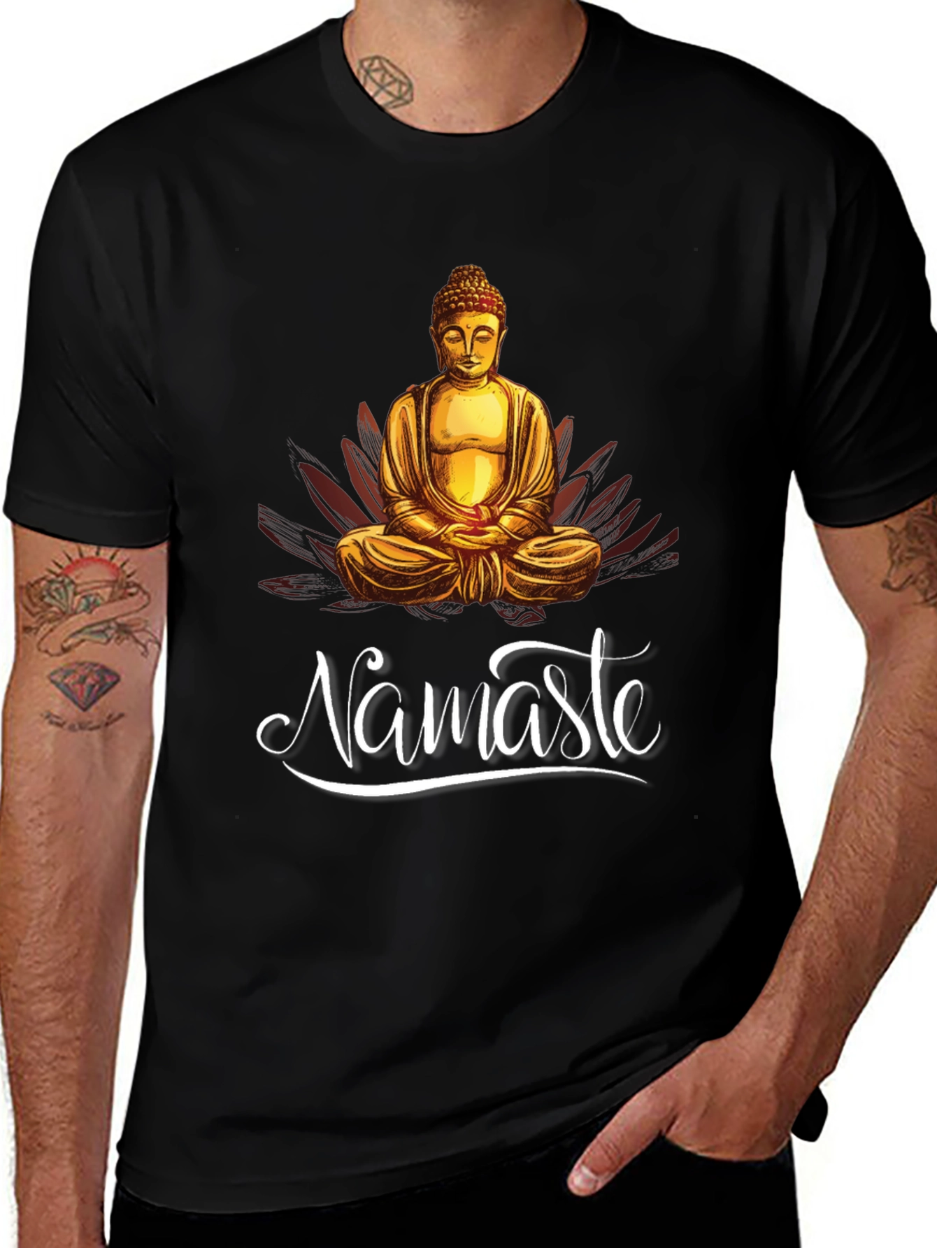 Namaste Buddha Graphic Tee - Meditate in Style