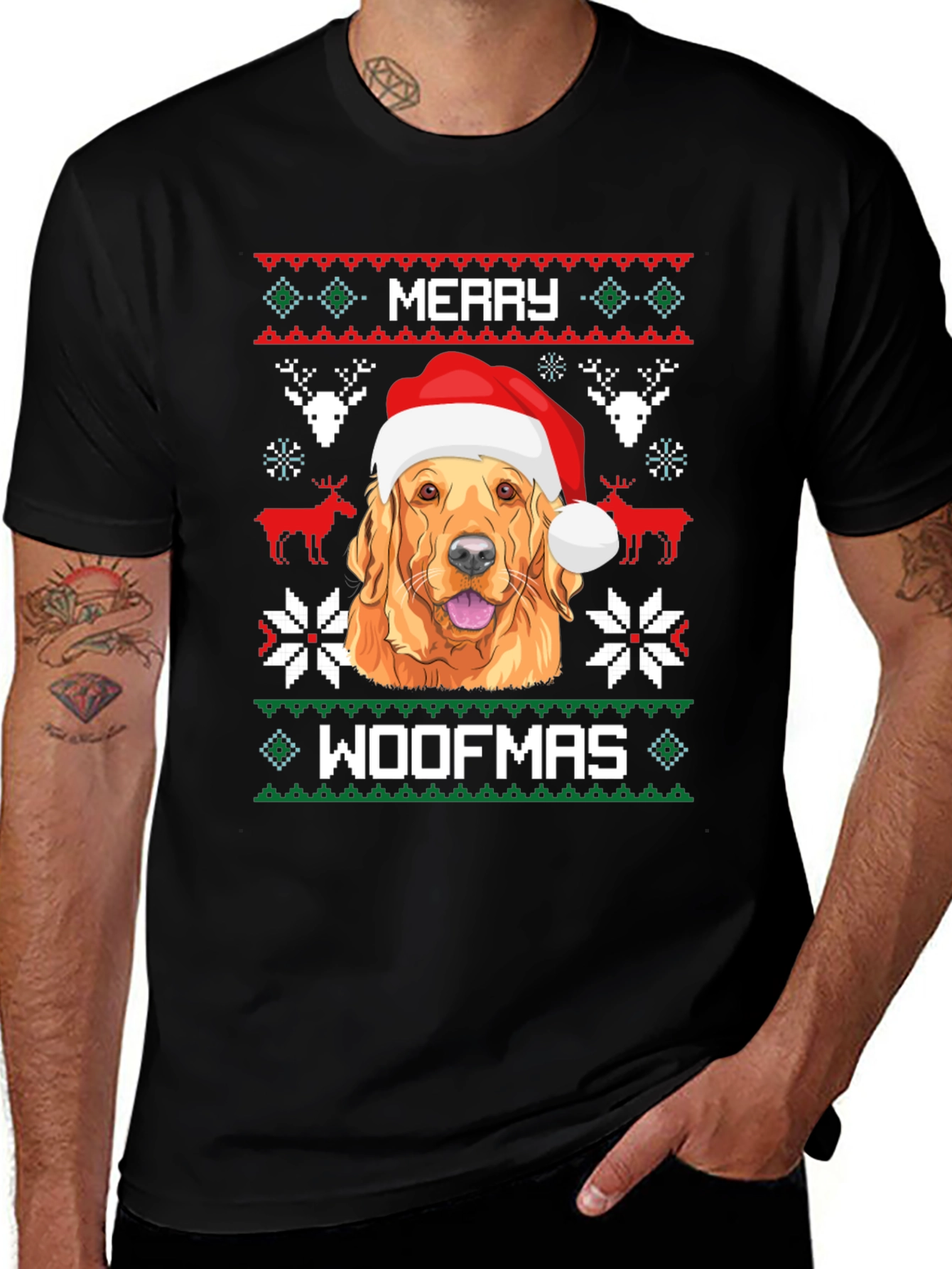Merry Woofmas Dog Christmas T-Shirt
