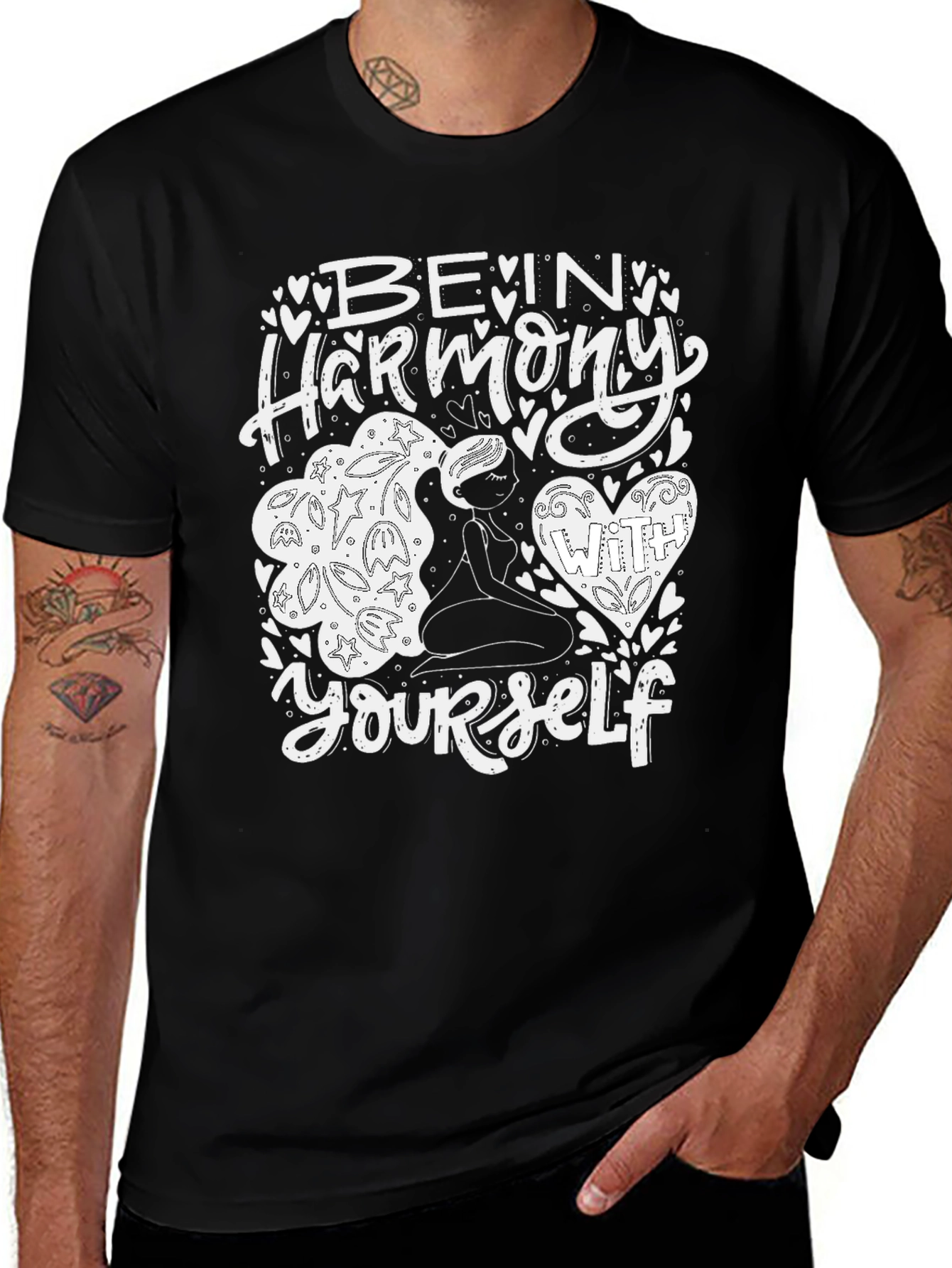 Variant 17 of Harmony T-Shirt: Be In Harmony With Yourself
