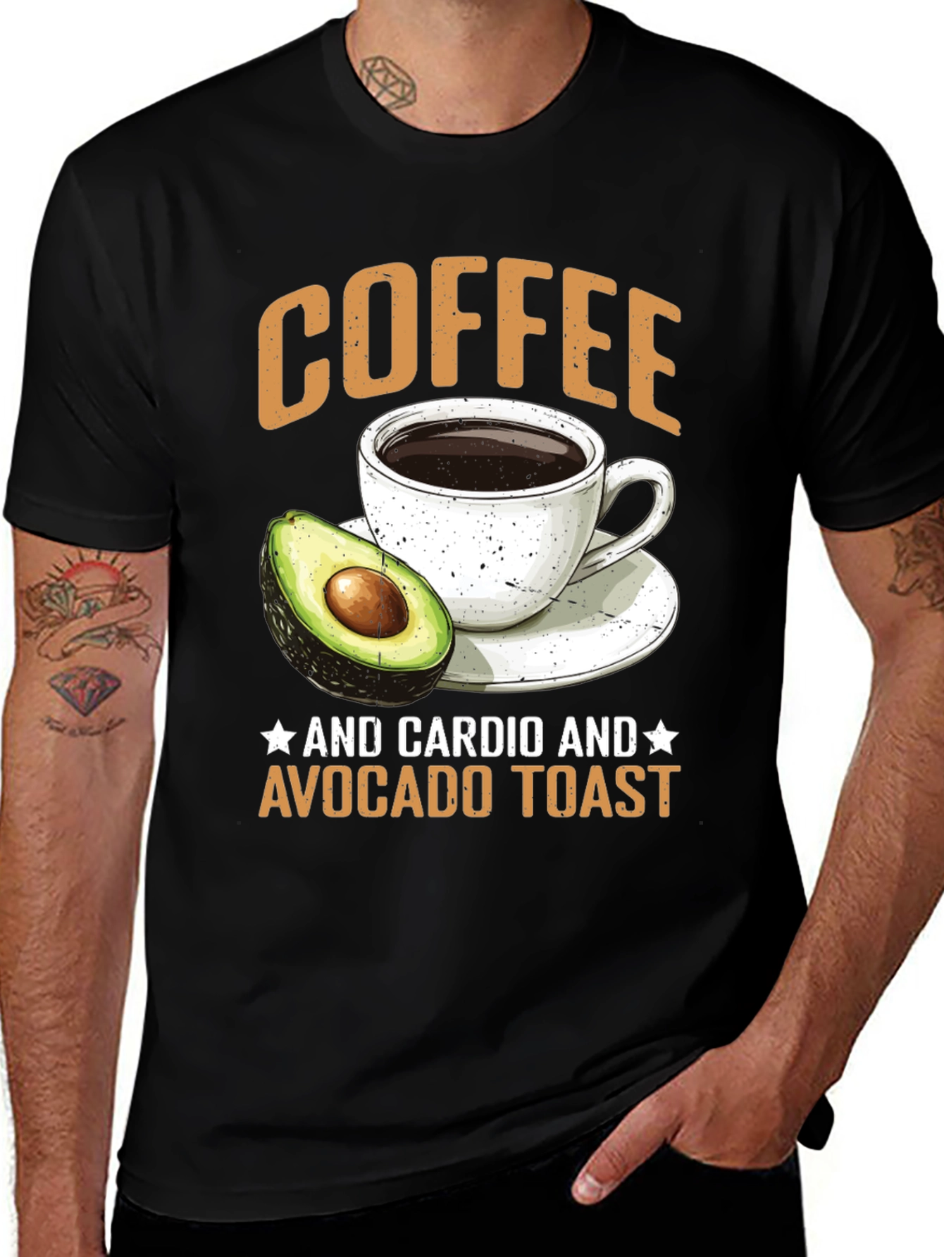 Coffee, Cardio & Avocado Toast Graphic Tee