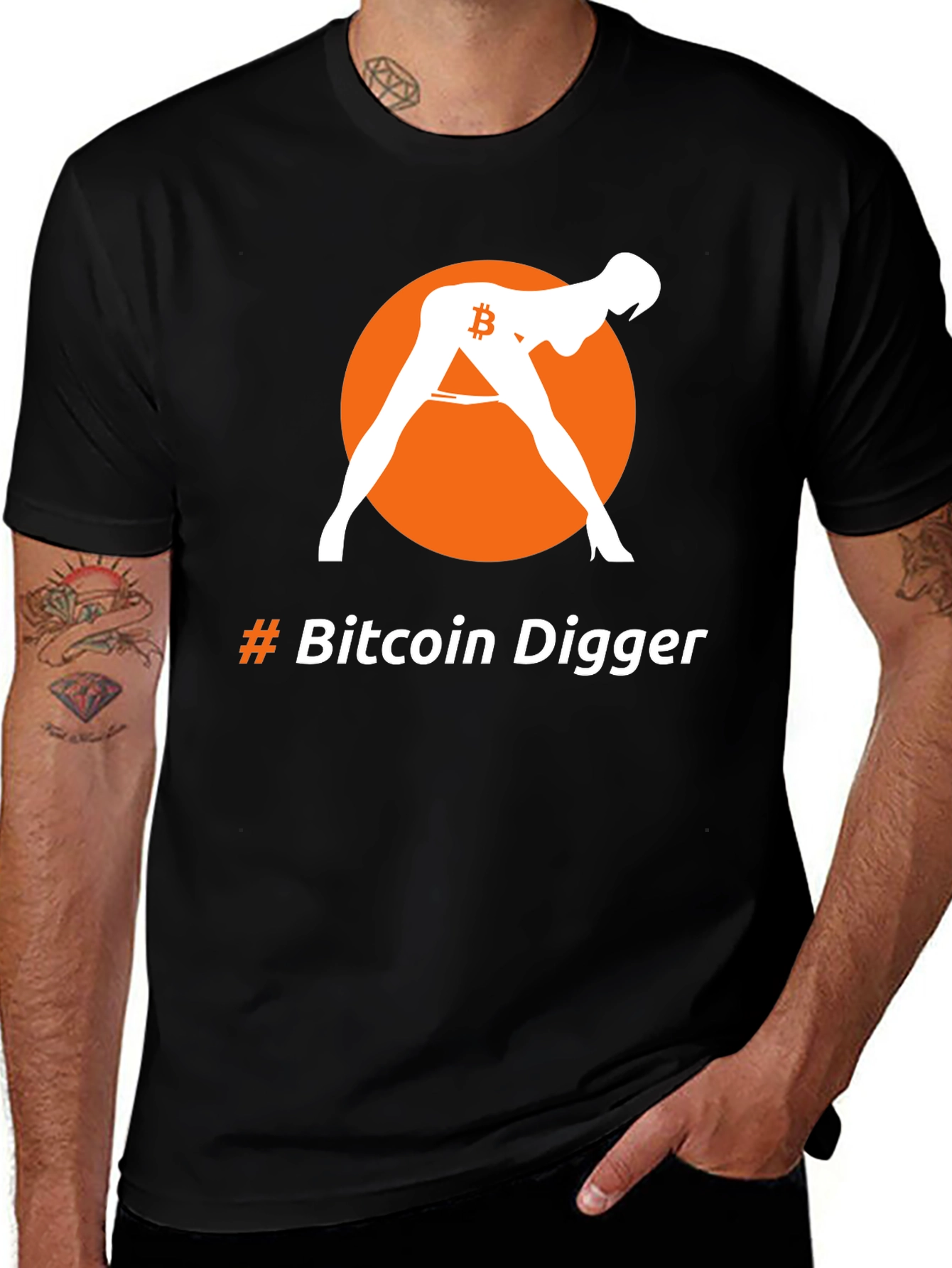 Bitcoin Digger Graphic Tee - Crypto Humor T-Shirt