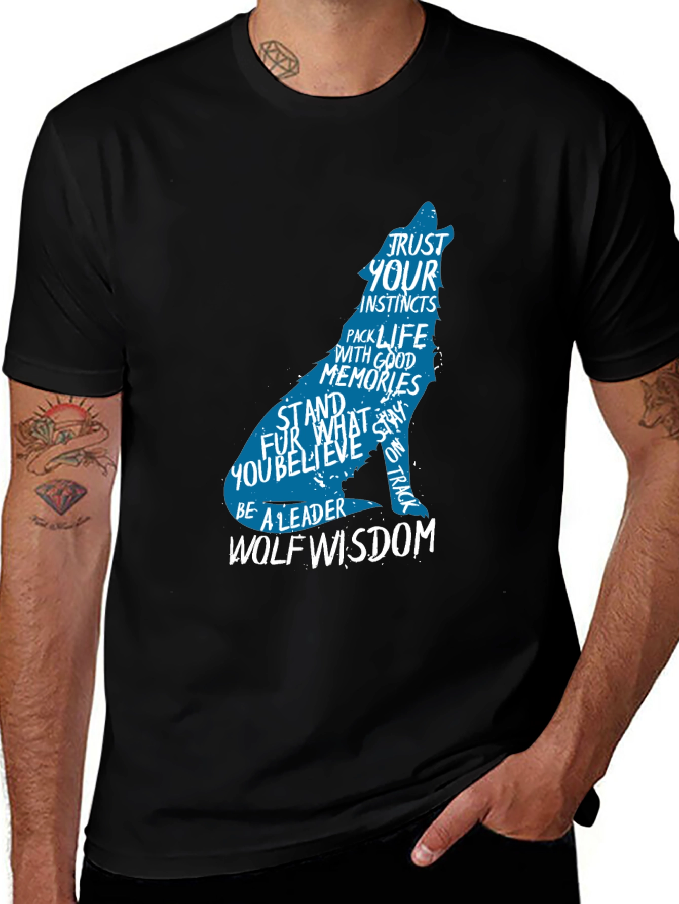 Variant 20 of Wolf Wisdom Graphic Tee - Trust Your Instincts