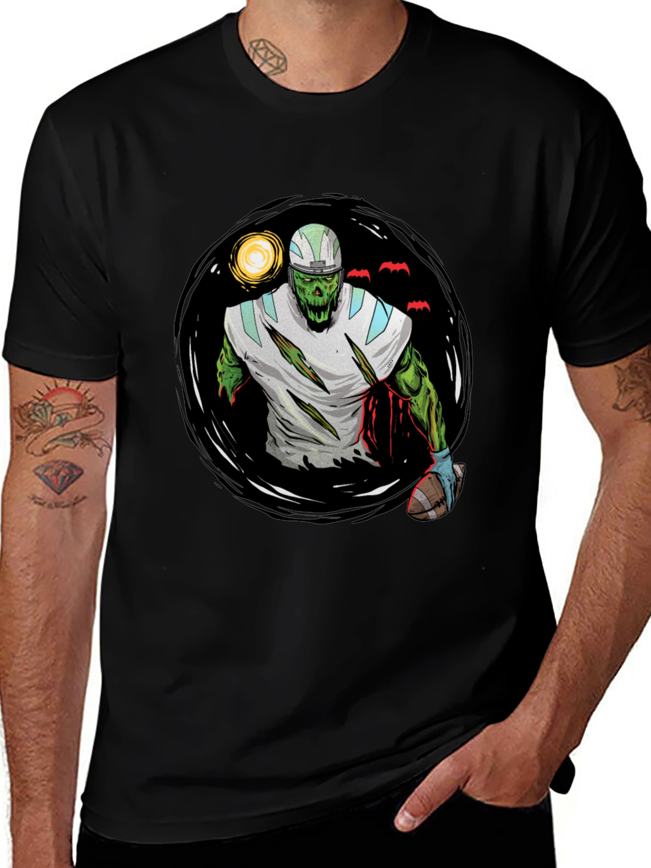 Variant 5 of Zombie Football Graphic T-Shirt