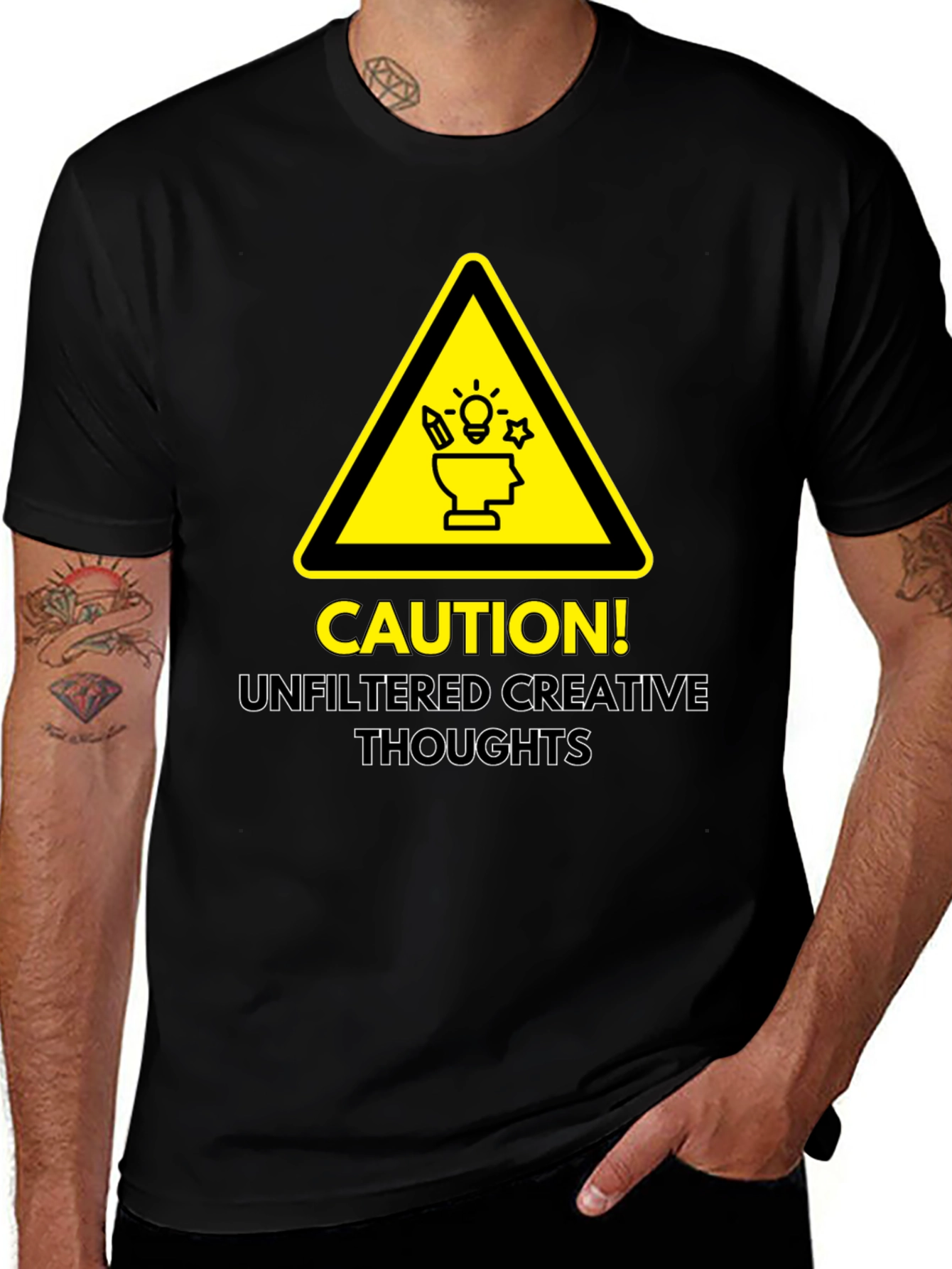 Variant 30 of Caution: Unfiltered Creative Thoughts Graphic Tee