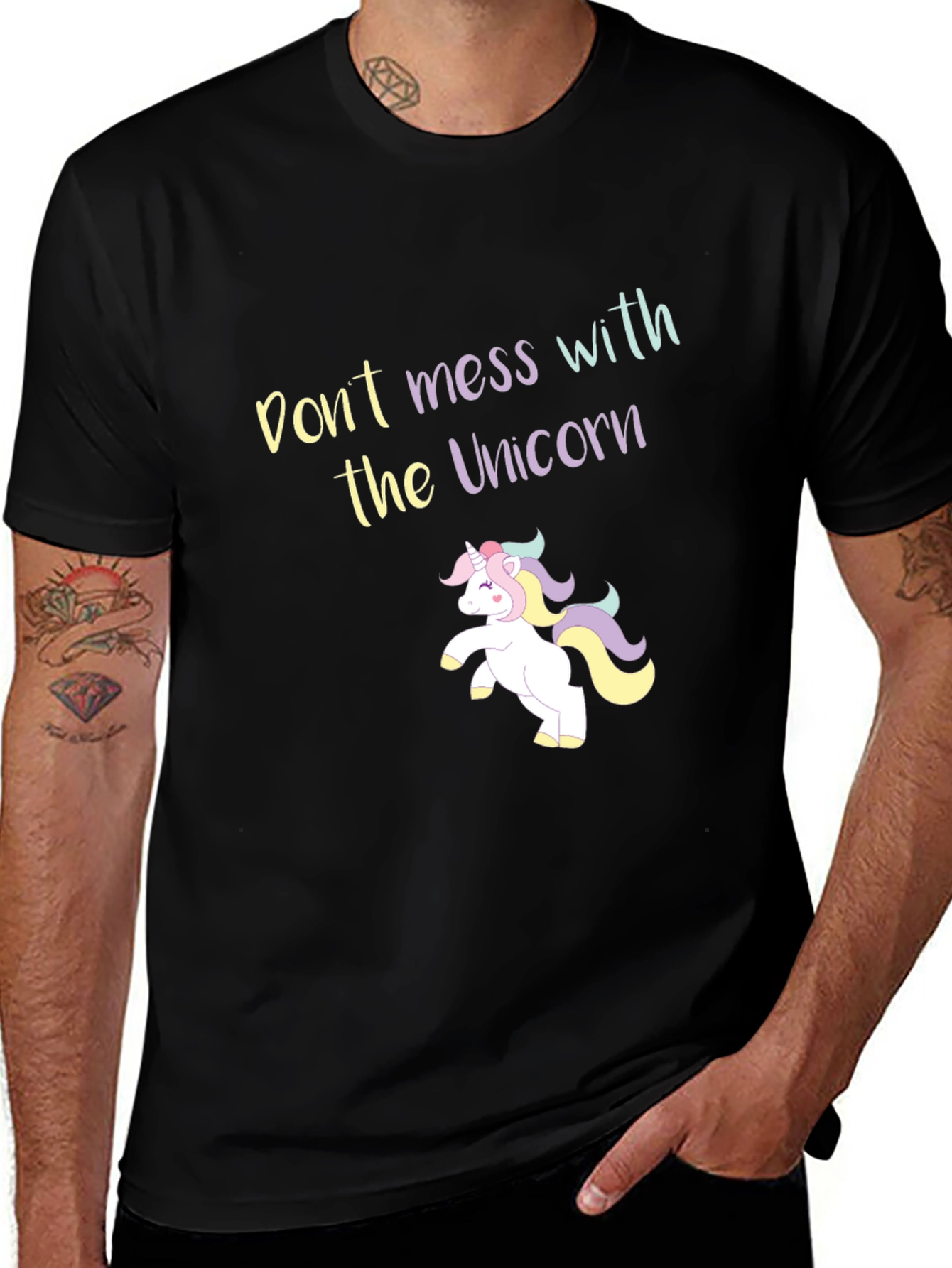 Variant 26 of Don't Mess With the Unicorn Black T-Shirt