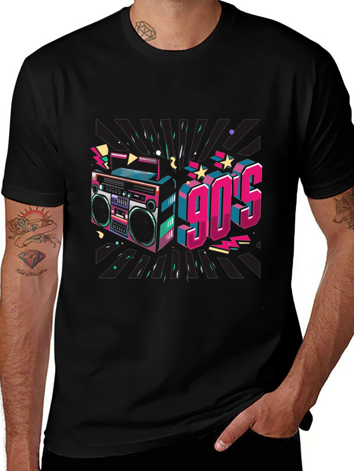 Variant 10 of Retro 90s Boombox Graphic Tee