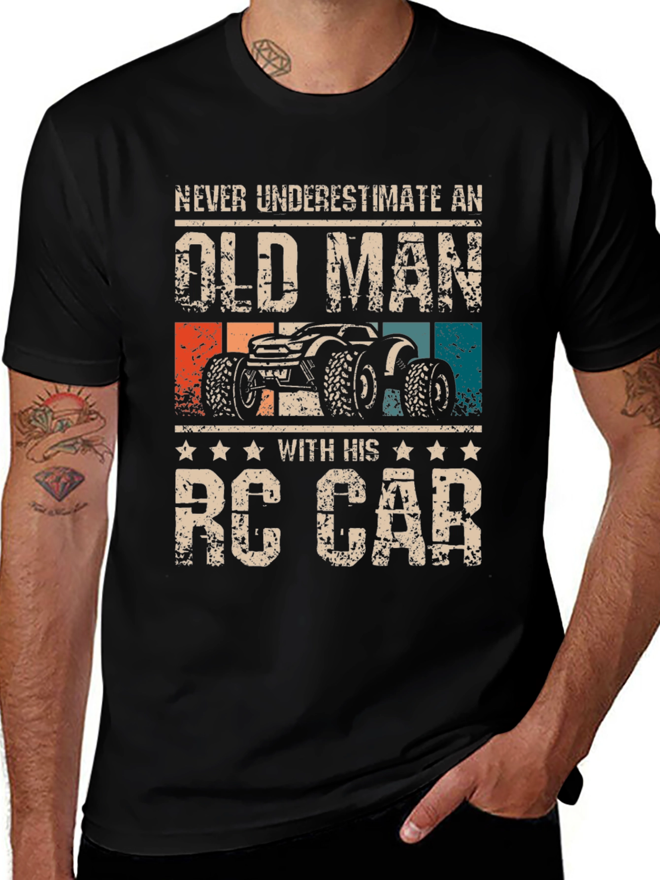 Old Man RC Car Graphic T-Shirt