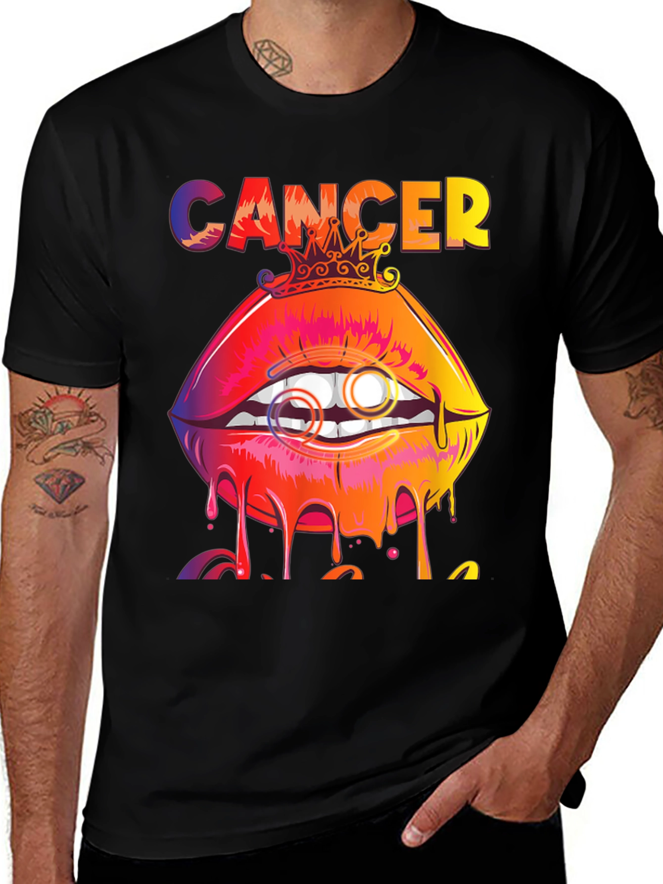 Variant 14 of Cancer Zodiac Lips Graphic T-Shirt