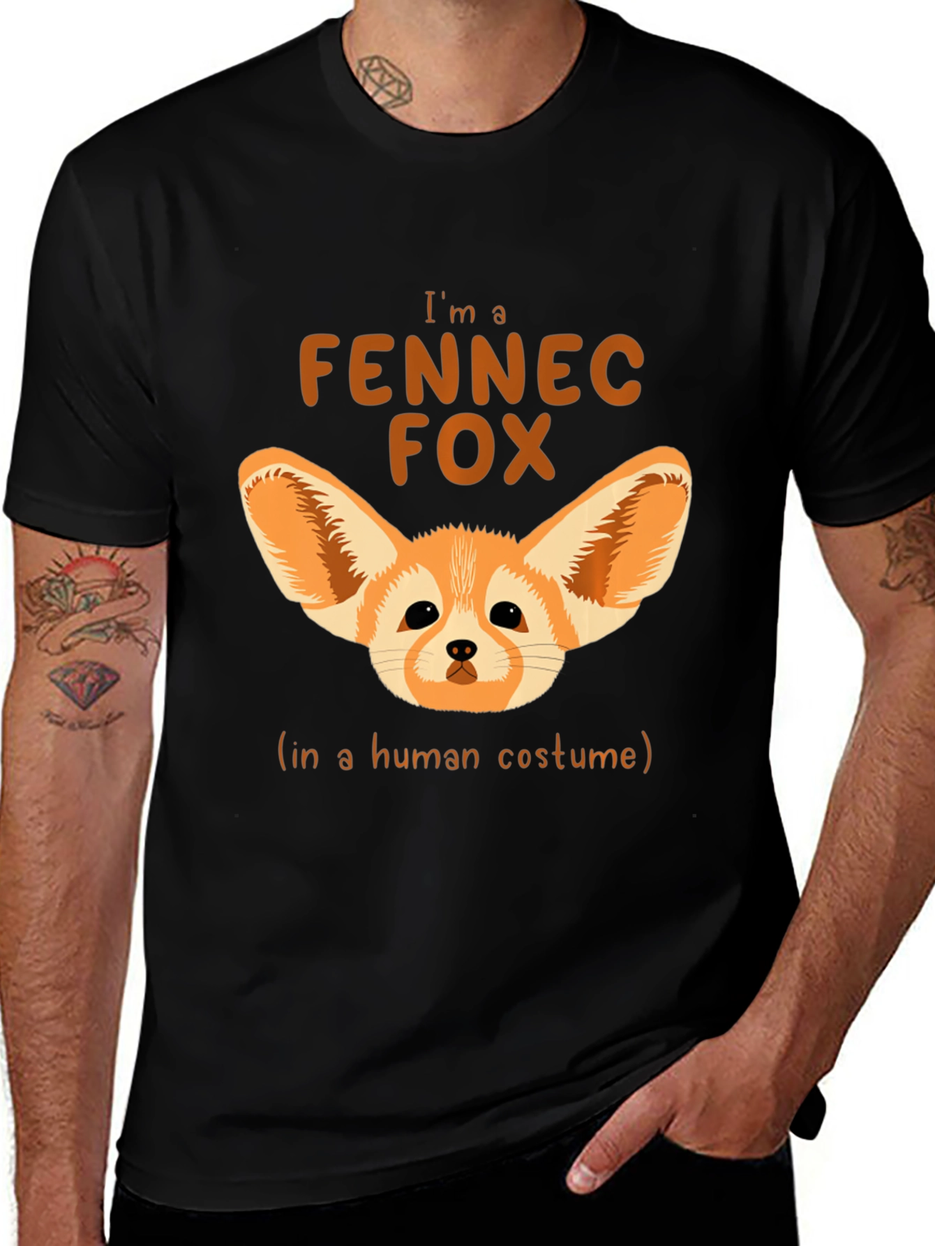Variant 23 of Fennec Fox in Human Costume T-Shirt