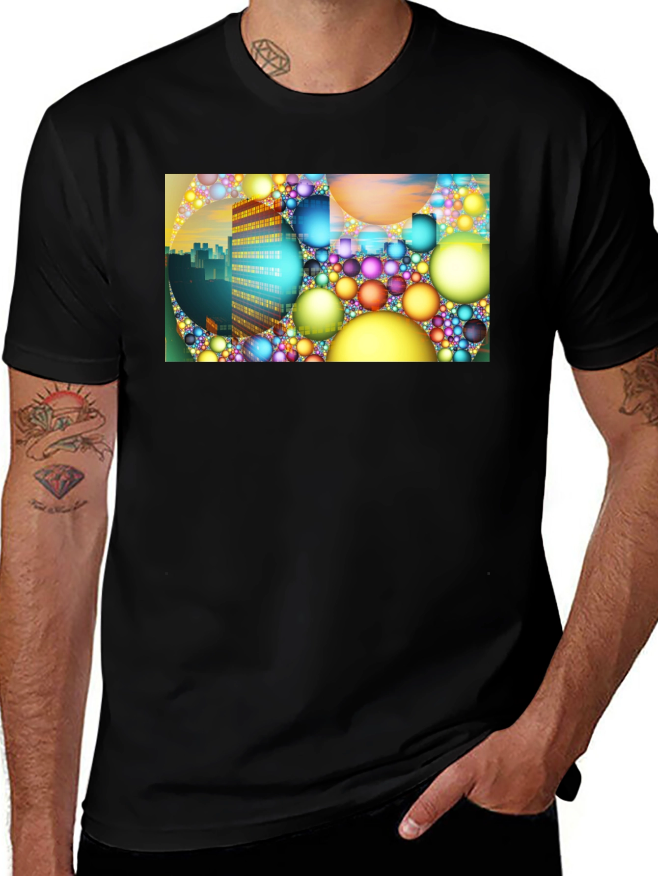 Variant 9 of Abstract Cityscape Graphic Tee