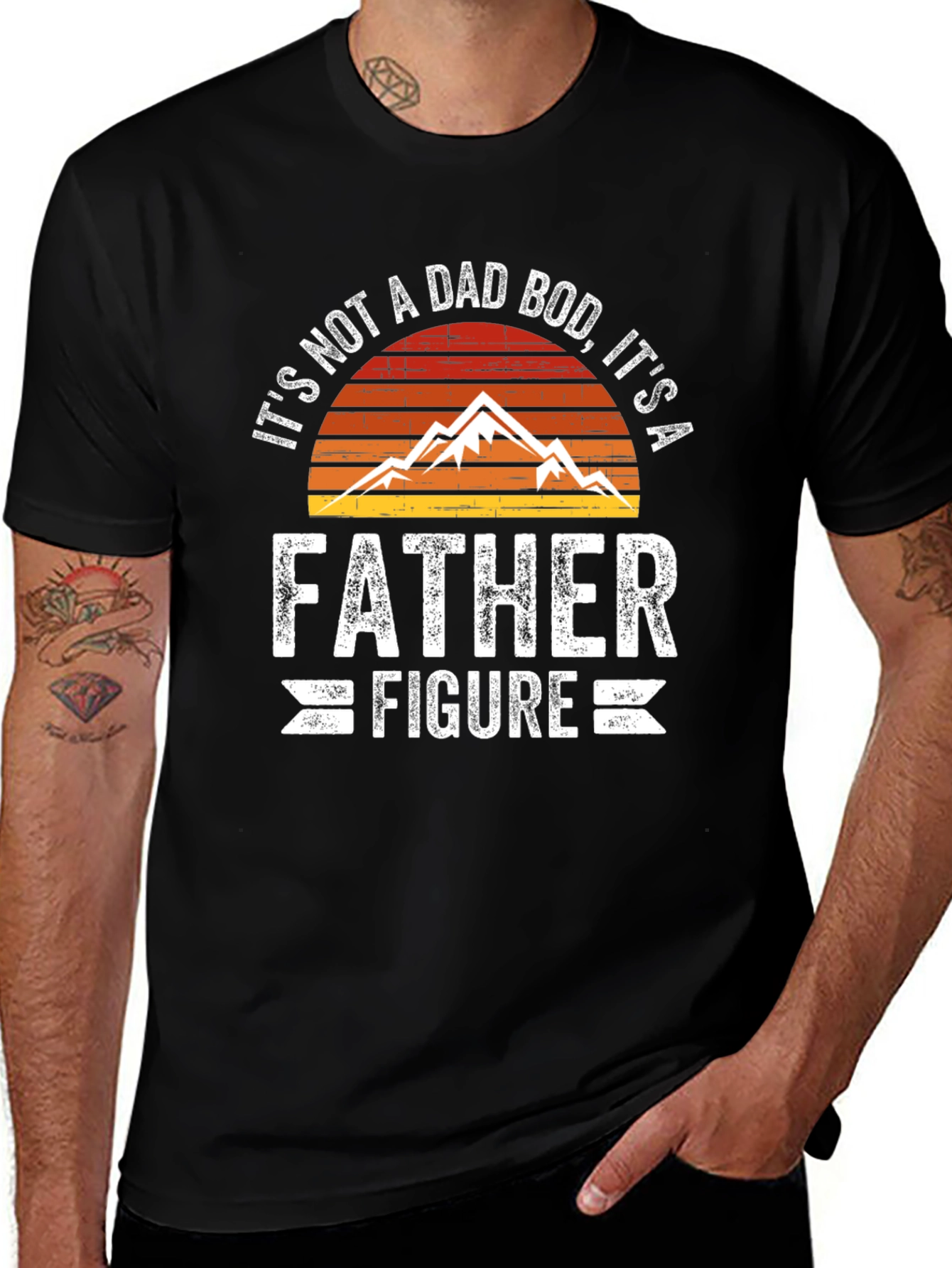 Variant 23 of Funny Dad Bod Father Figure Graphic Tee