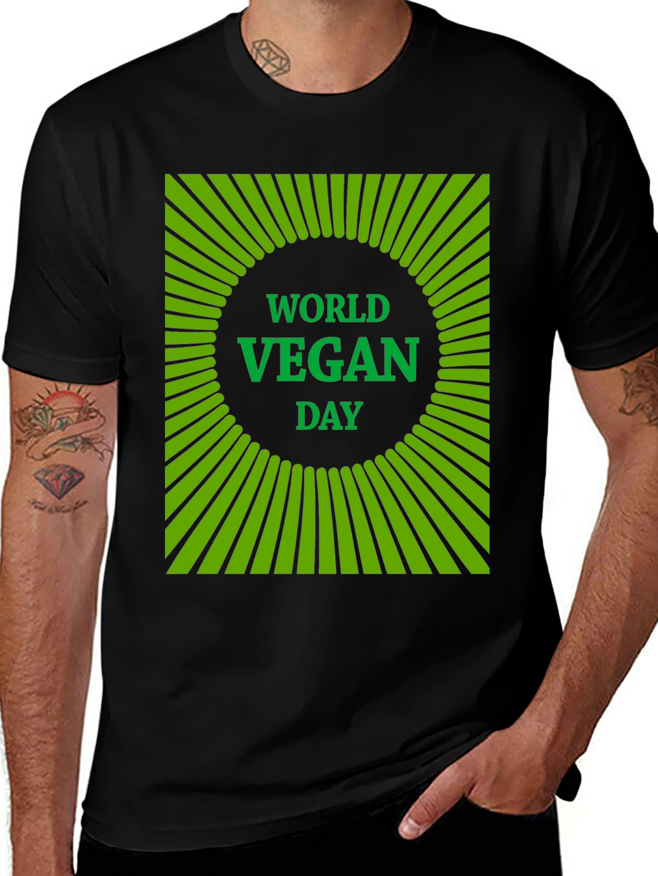 Variant 8 of World Vegan Day T-Shirt - Green Graphic Tee