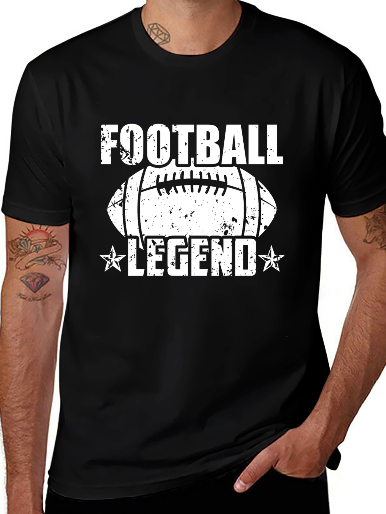 Variant 20 of Football Legend Graphic T-Shirt - Black