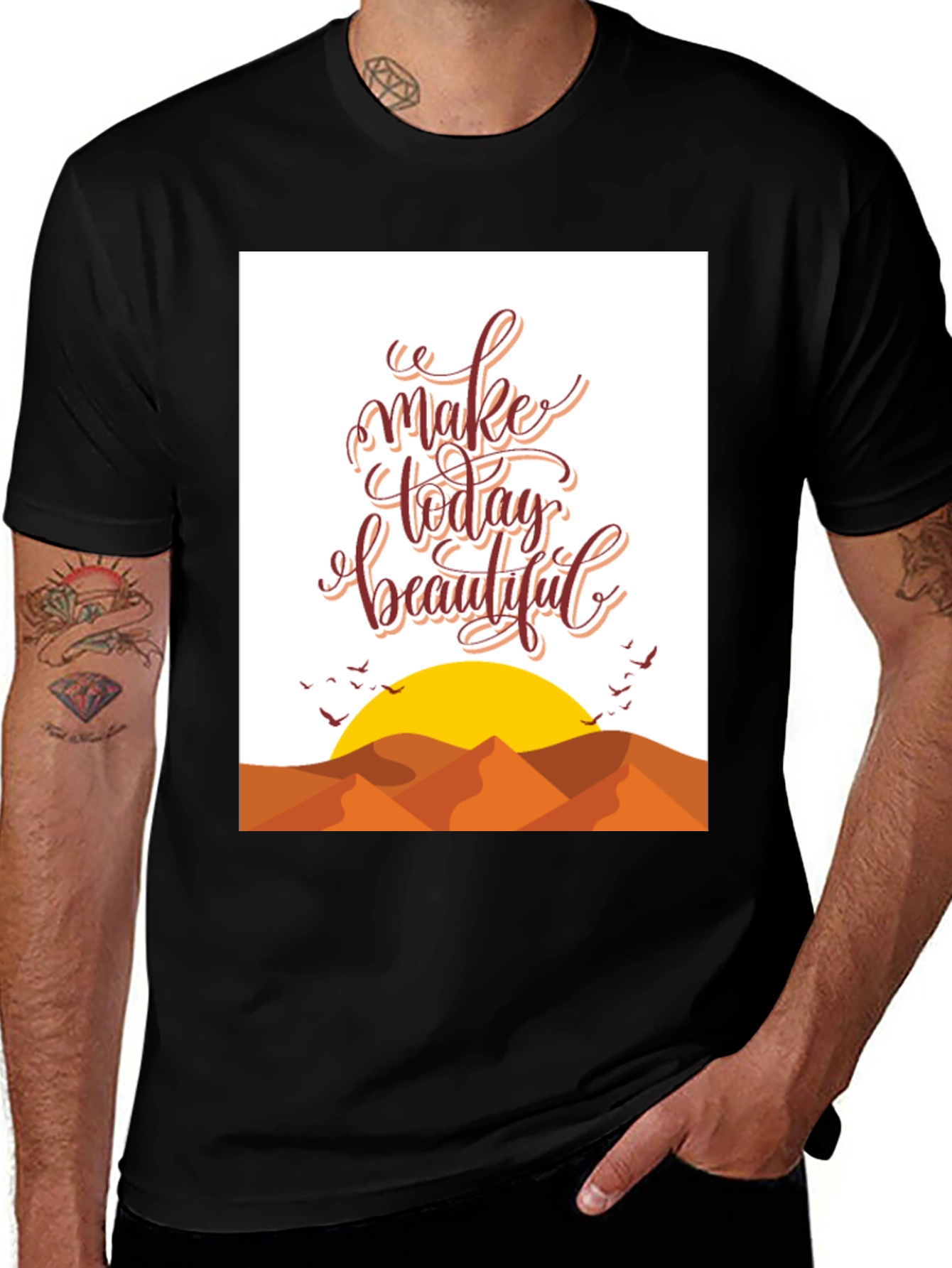 Variant 24 of Inspirational Graphic T-Shirt - Make Today Beautiful
