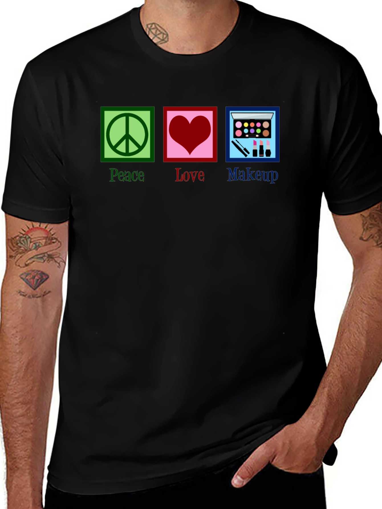 Variant 22 of Peace Love Makeup Graphic T-Shirt
