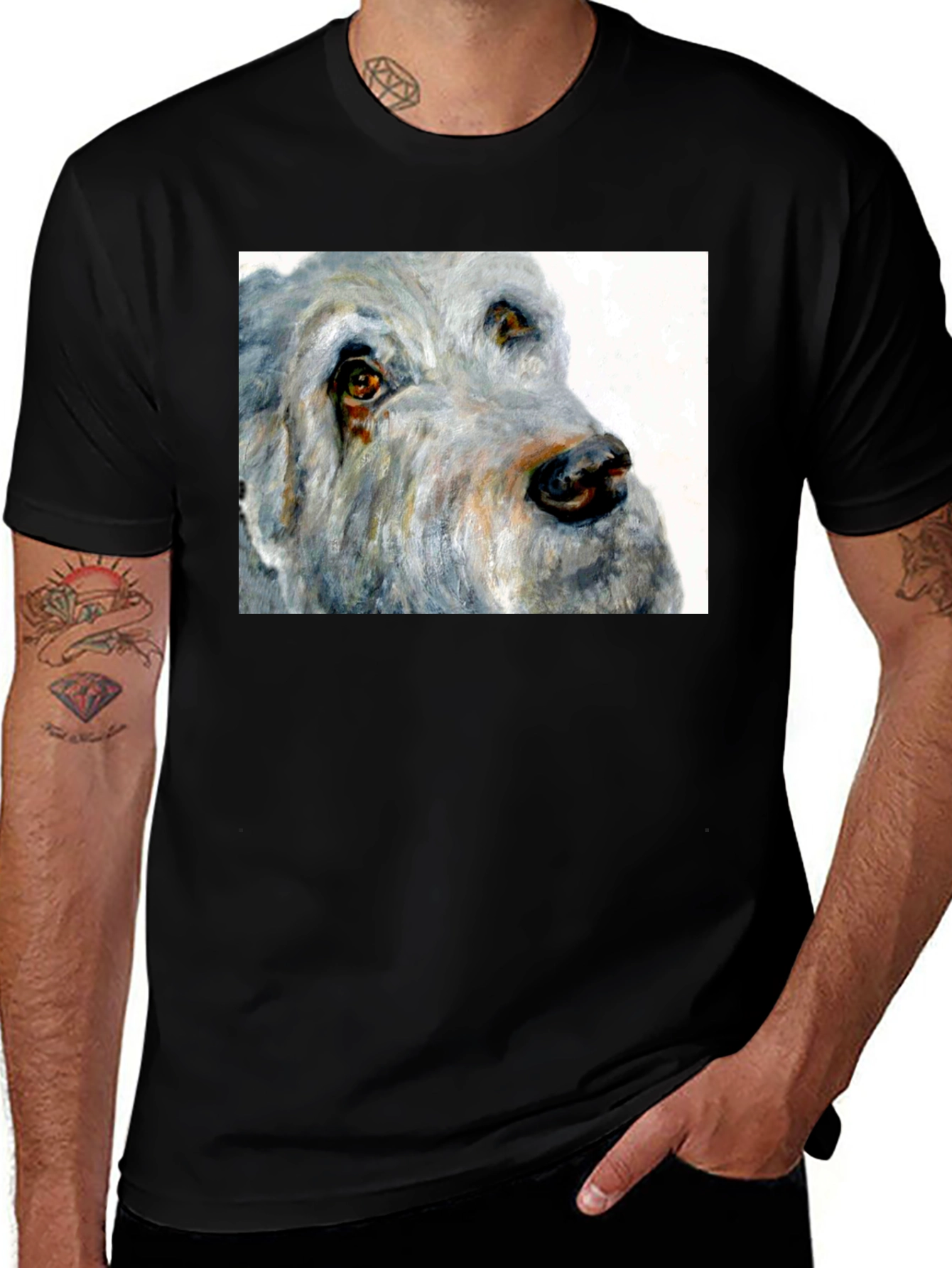 Variant 21 of Dog Portrait Black T-Shirt