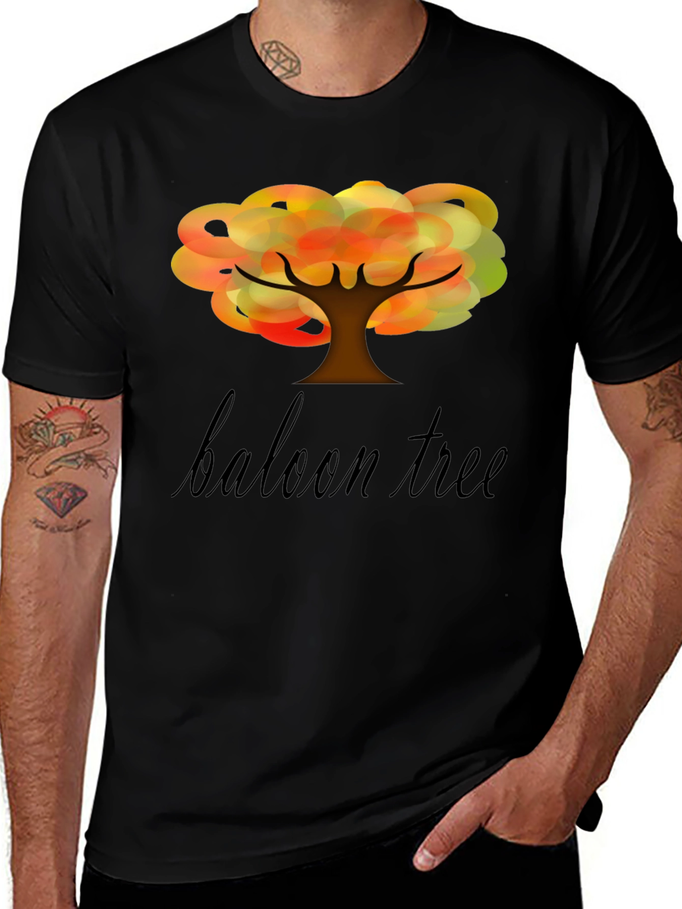 Variant 30 of Balloon Tree Graphic Tee - Unique Design