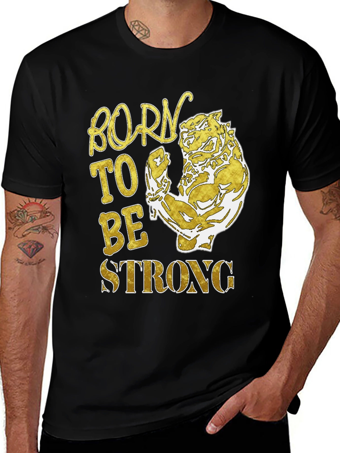 Variant 23 of Born To Be Strong Men's T-Shirt