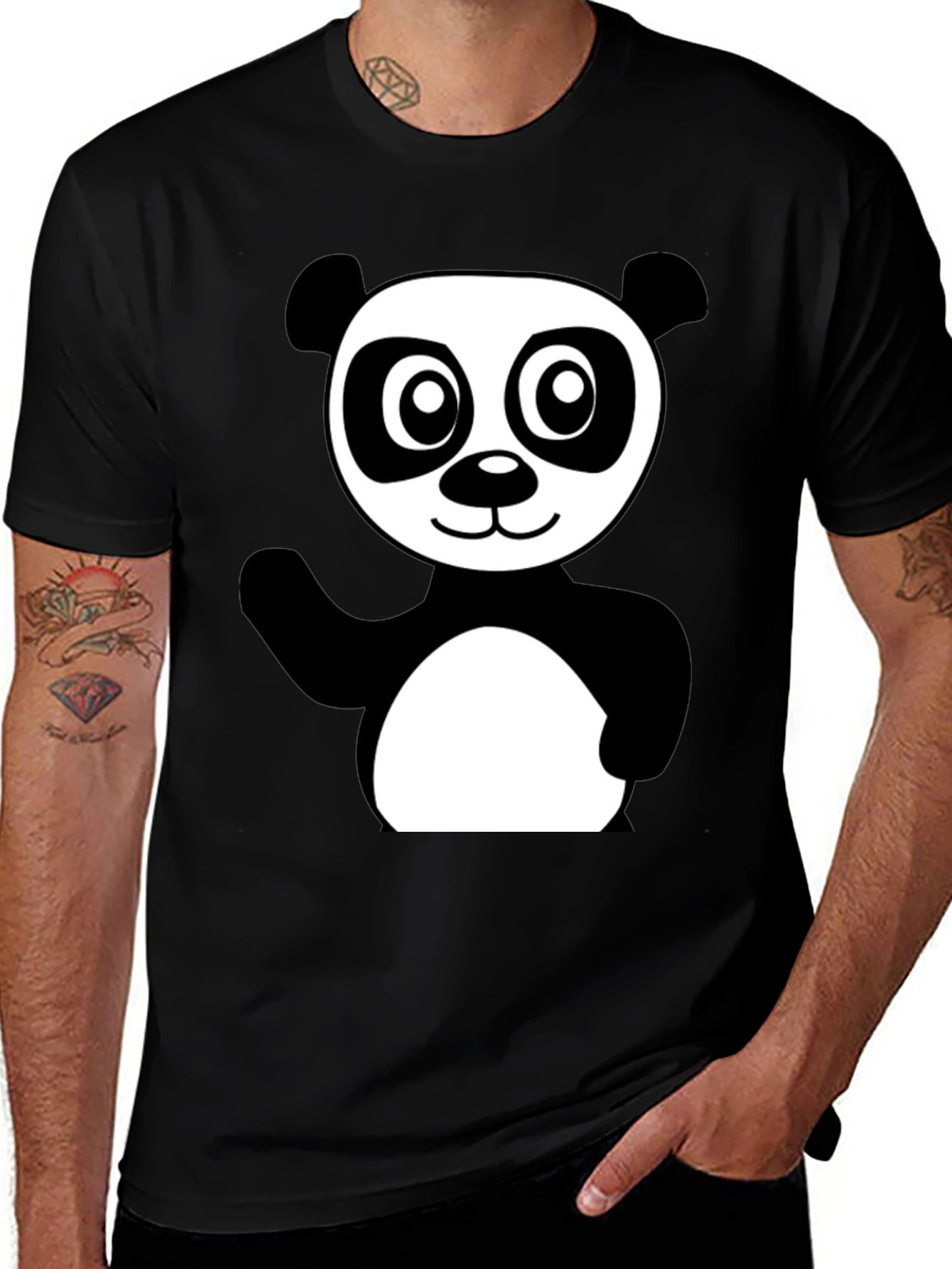 Variant 28 of Black Panda Graphic T-Shirt