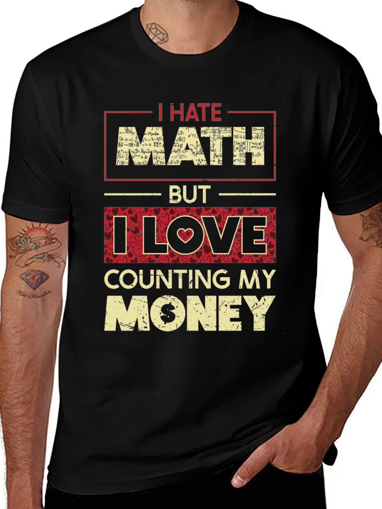Variant 21 of I Hate Math Funny Graphic T-Shirt