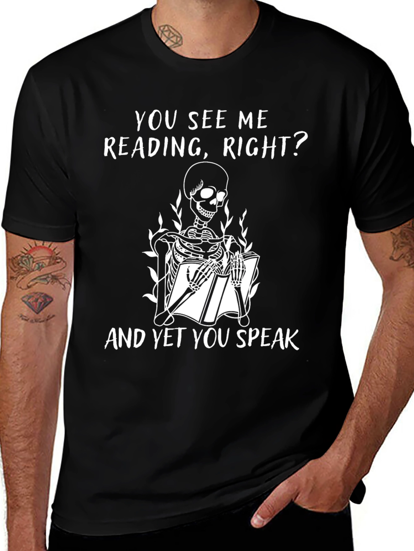 Variant 8 of You See Me Reading Skeleton T-Shirt