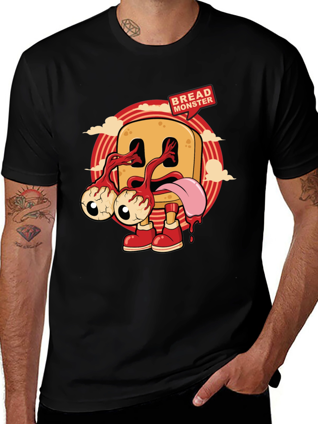 Bread Monster Graphic Tee - Quirky & Cool Design