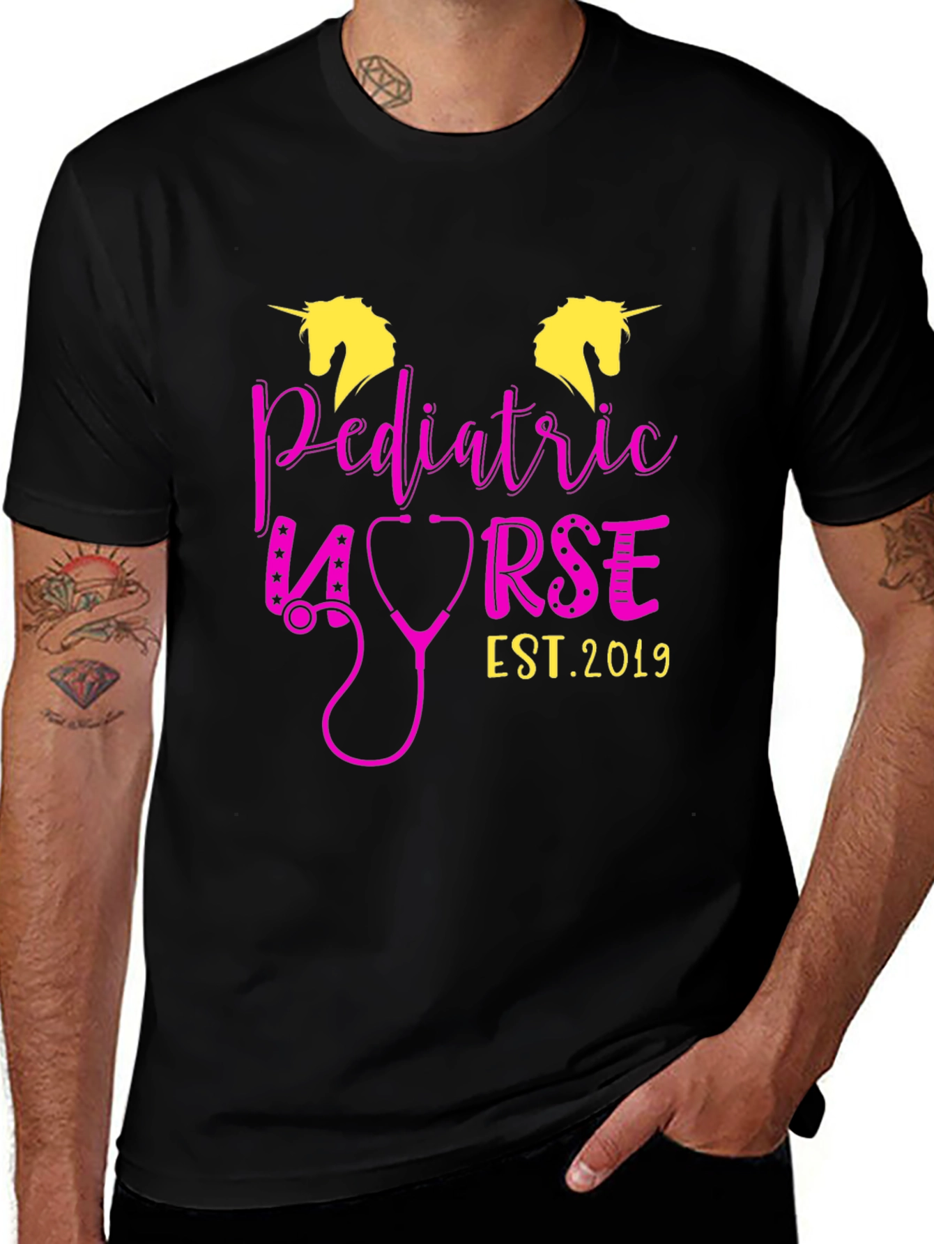 Variant 2 of Pediatric Nurse Unicorn T-Shirt - Est. 2019
