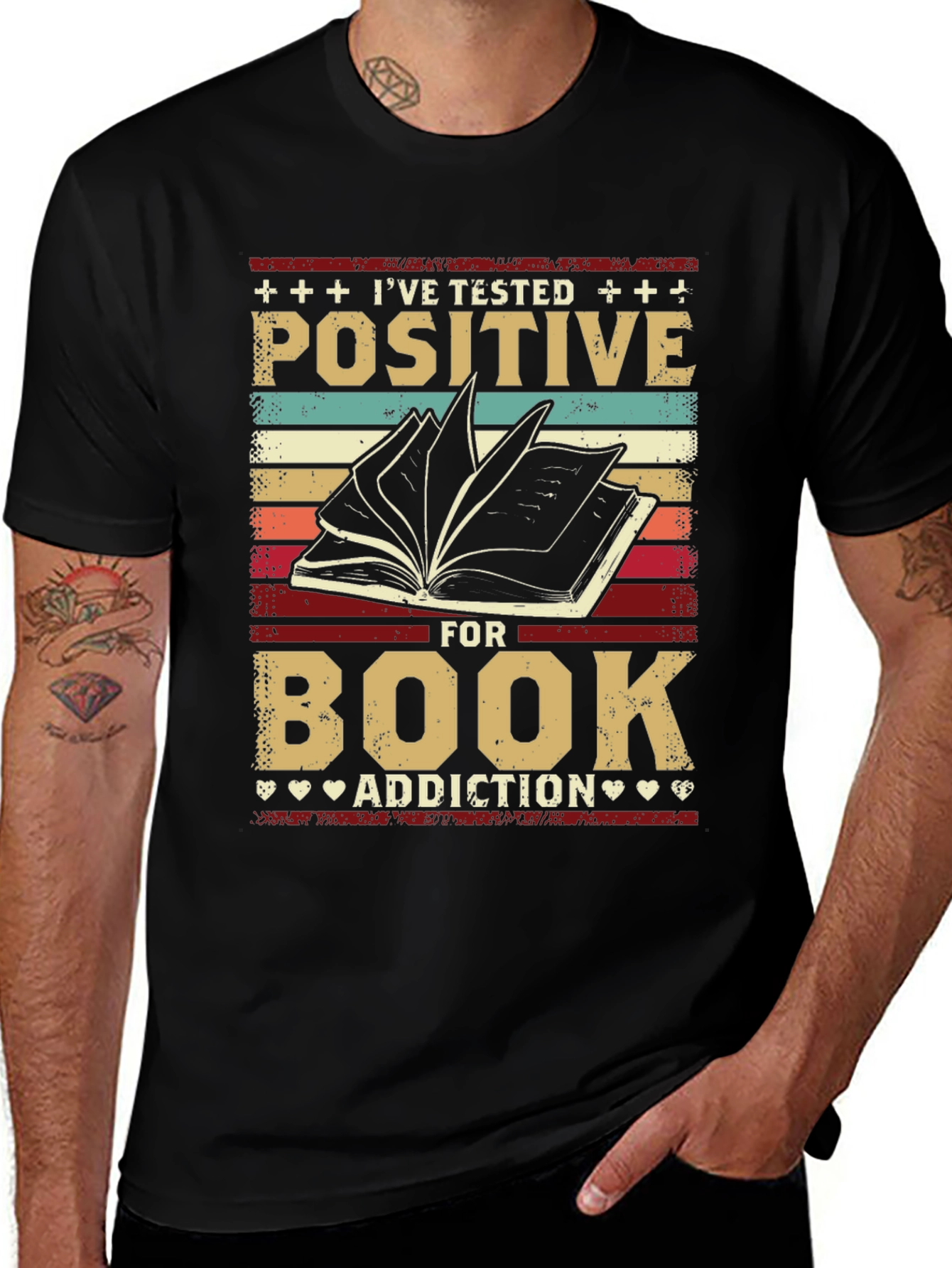 Variant 27 of I've Tested Positive for Book Addiction T-Shirt