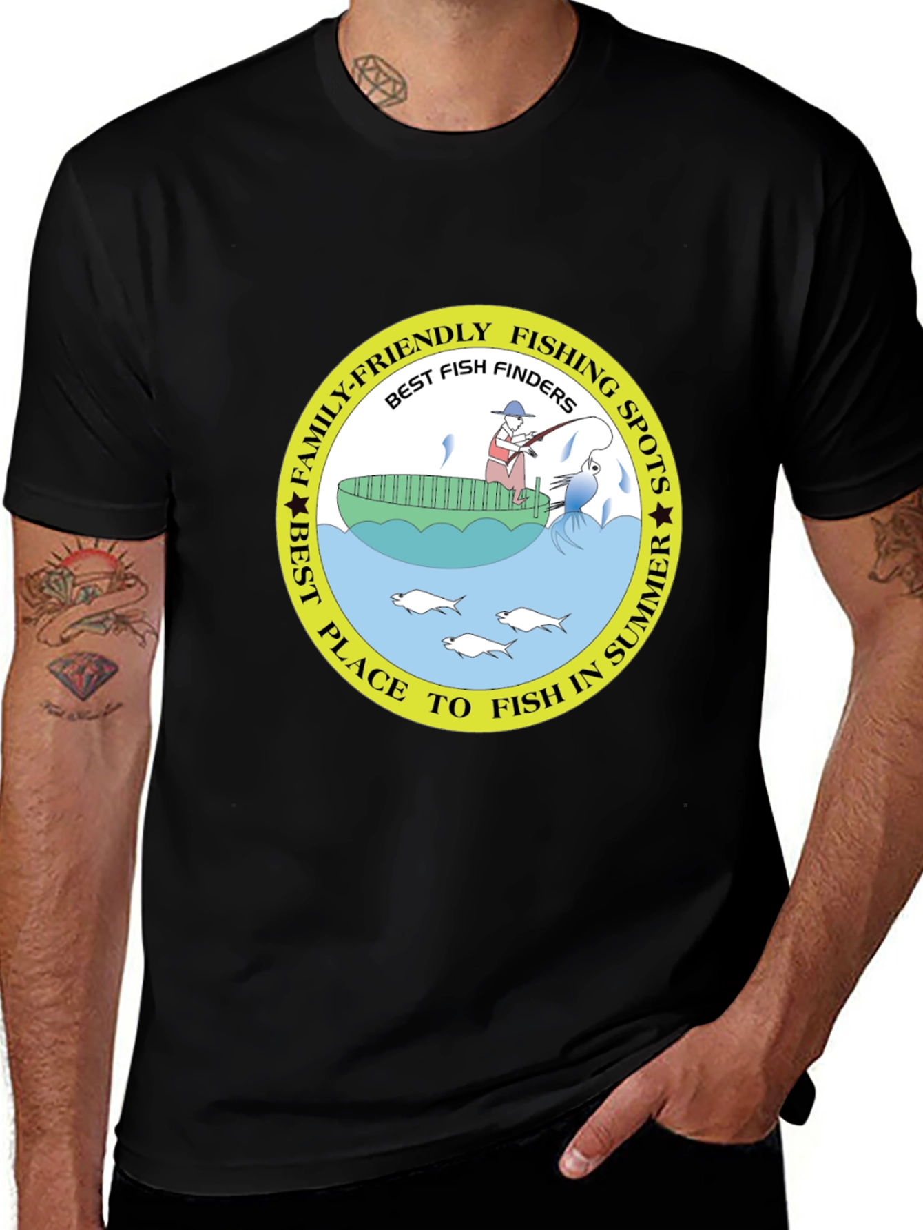 Variant 2 of Family Fishing Spots Summer T-Shirt