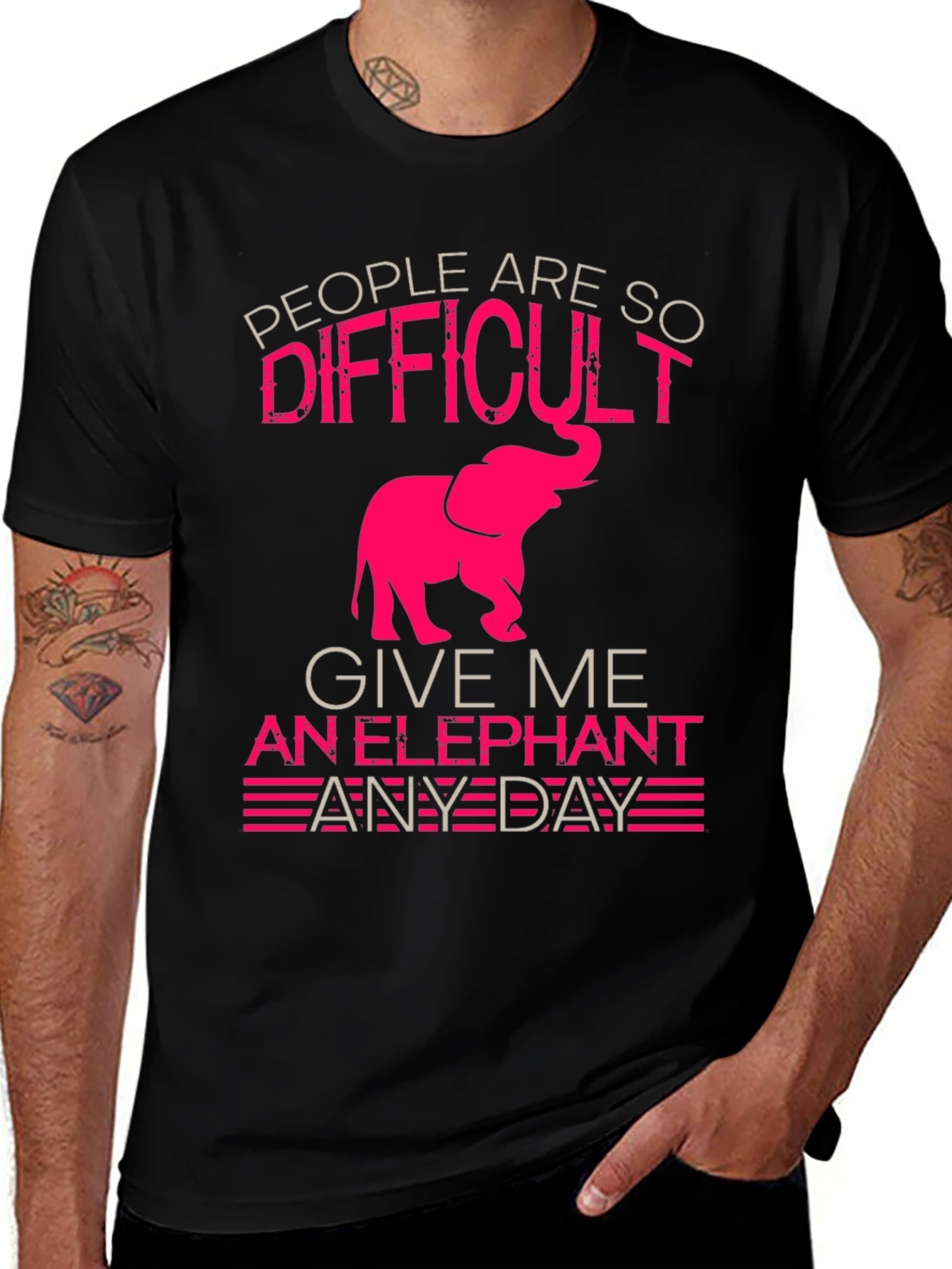 Variant 15 of Difficult People? Give Me An Elephant T-Shirt