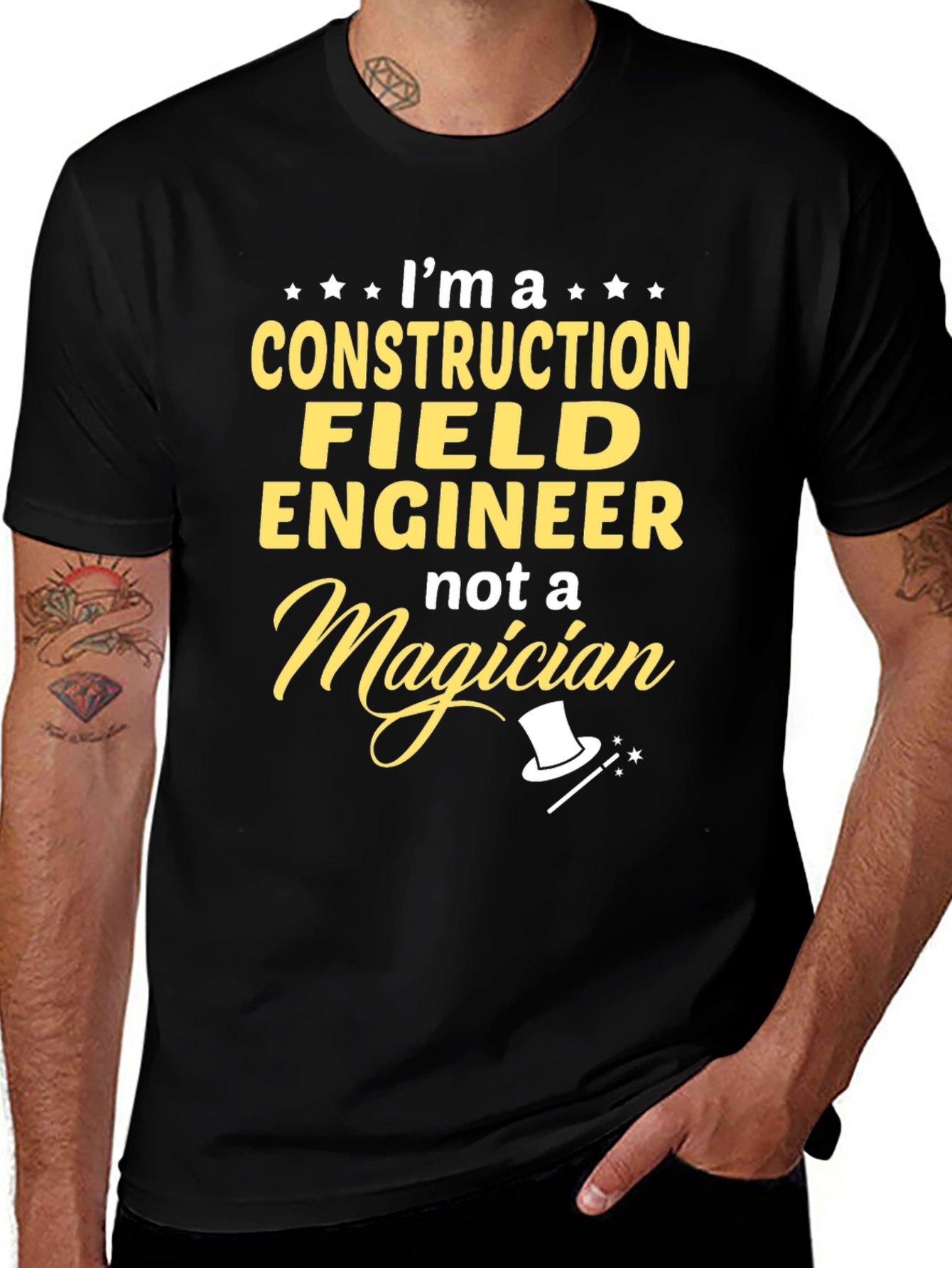 Construction Field Engineer Graphic Tee - Funny Job Shirt