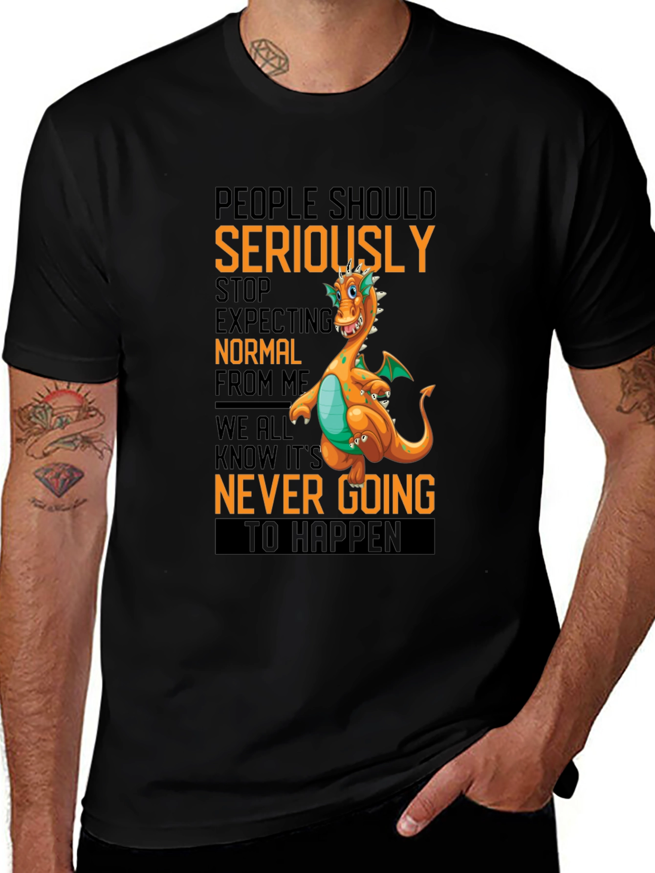 Variant 15 of Funny Dragon Graphic T-Shirt