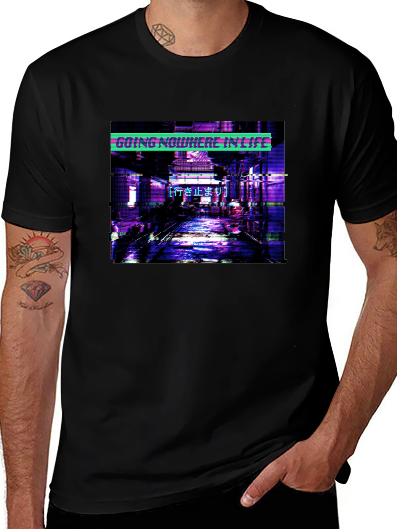 Variant 15 of Going Nowhere In Life T-Shirt - Cyberpunk Aesthetic