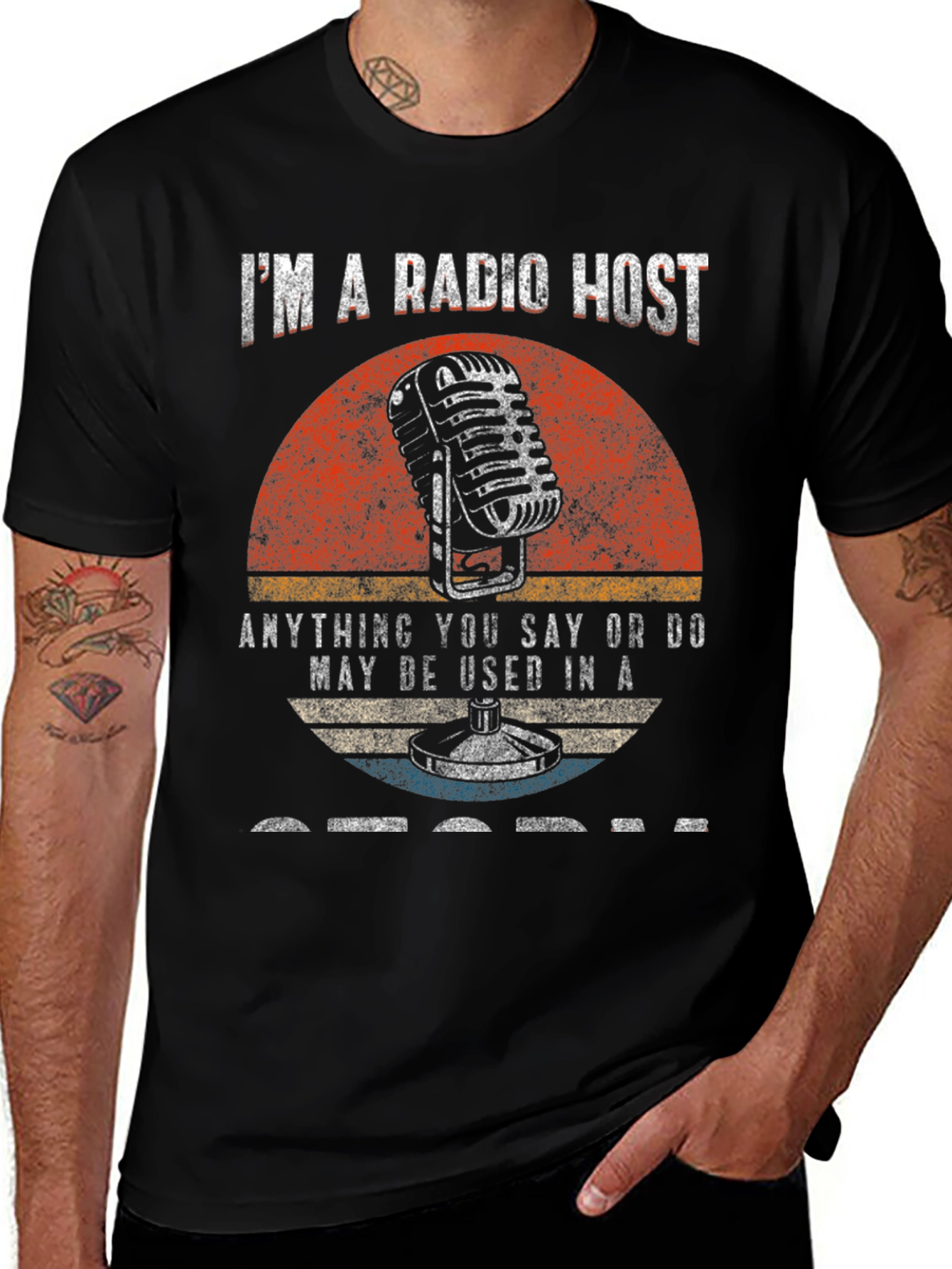 Variant 20 of I'm a Radio Host T-Shirt - Retro Microphone Design