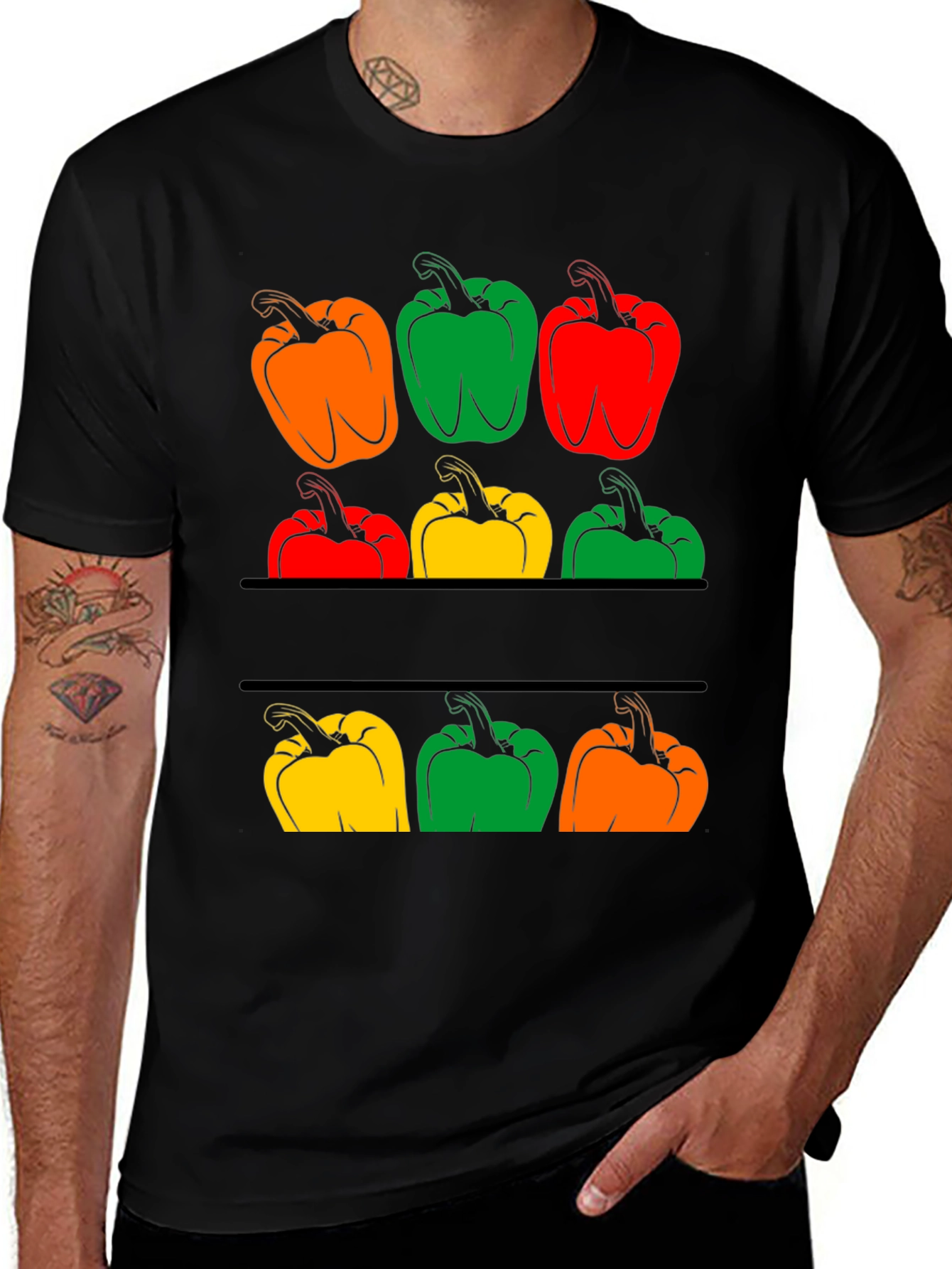 Variant 15 of Colorful Pepper Graphic T-Shirt