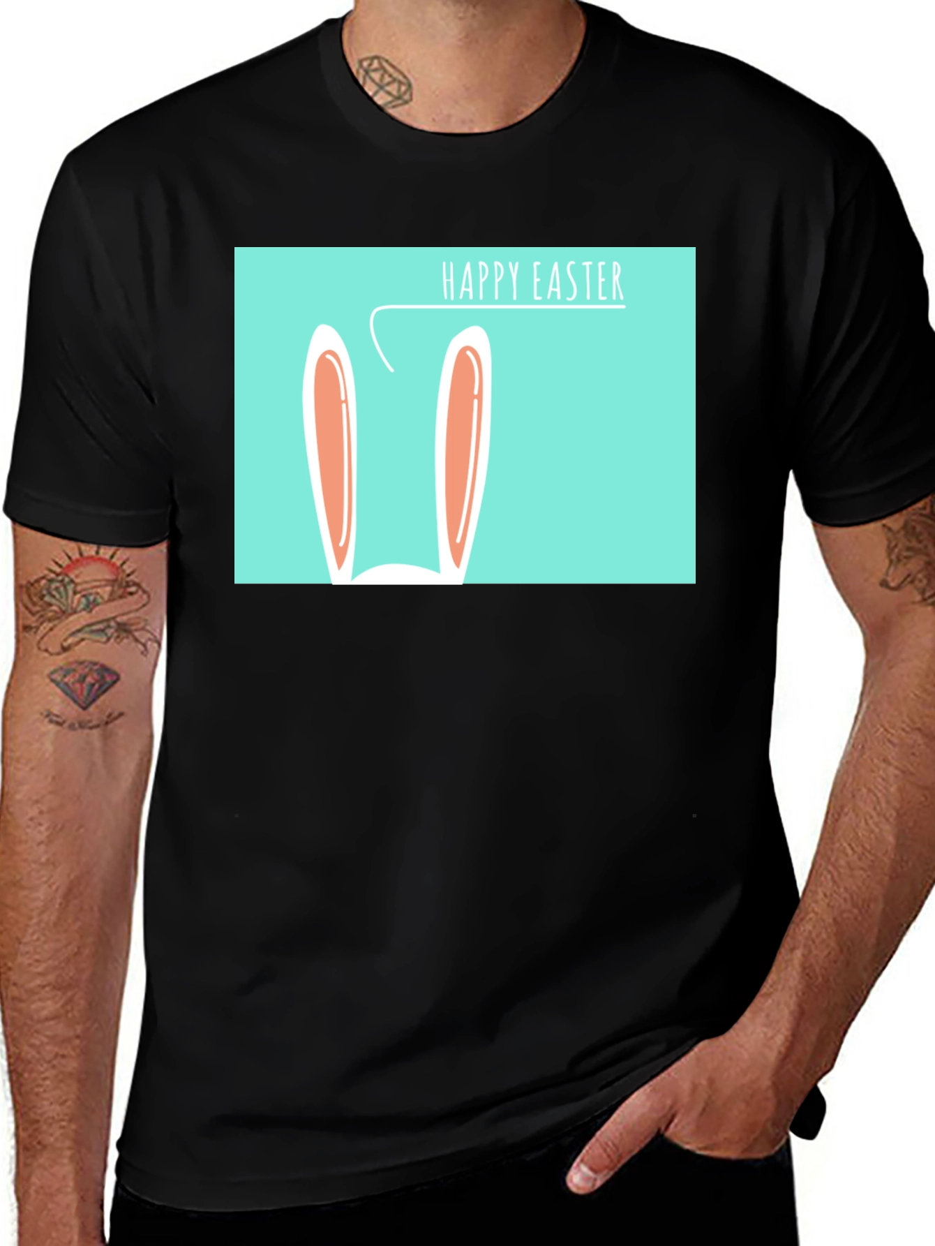 Happy Easter Bunny T-Shirt - Novelty Holiday Tee