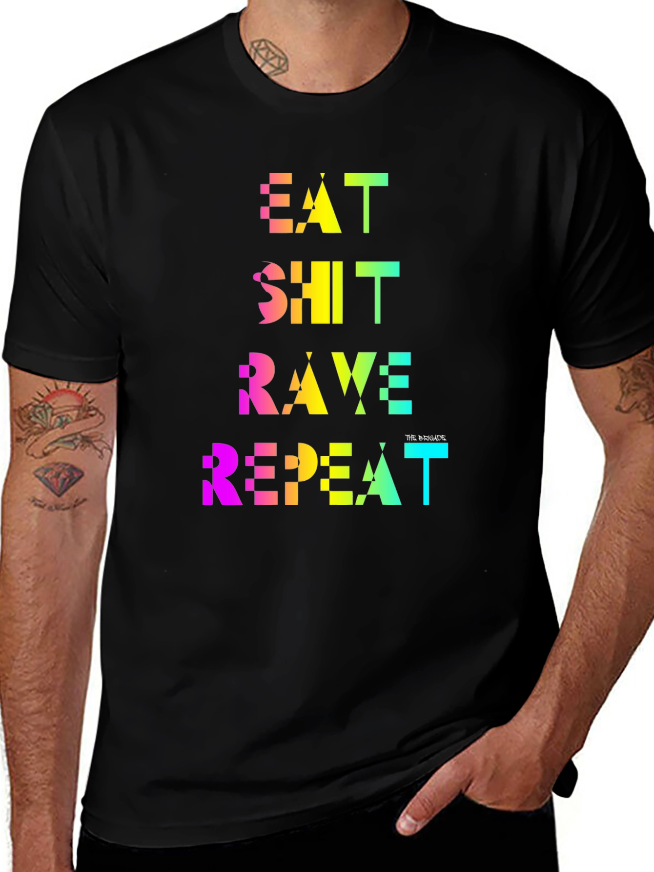 Variant 25 of Eat Shit Rave Repeat Rainbow Tee