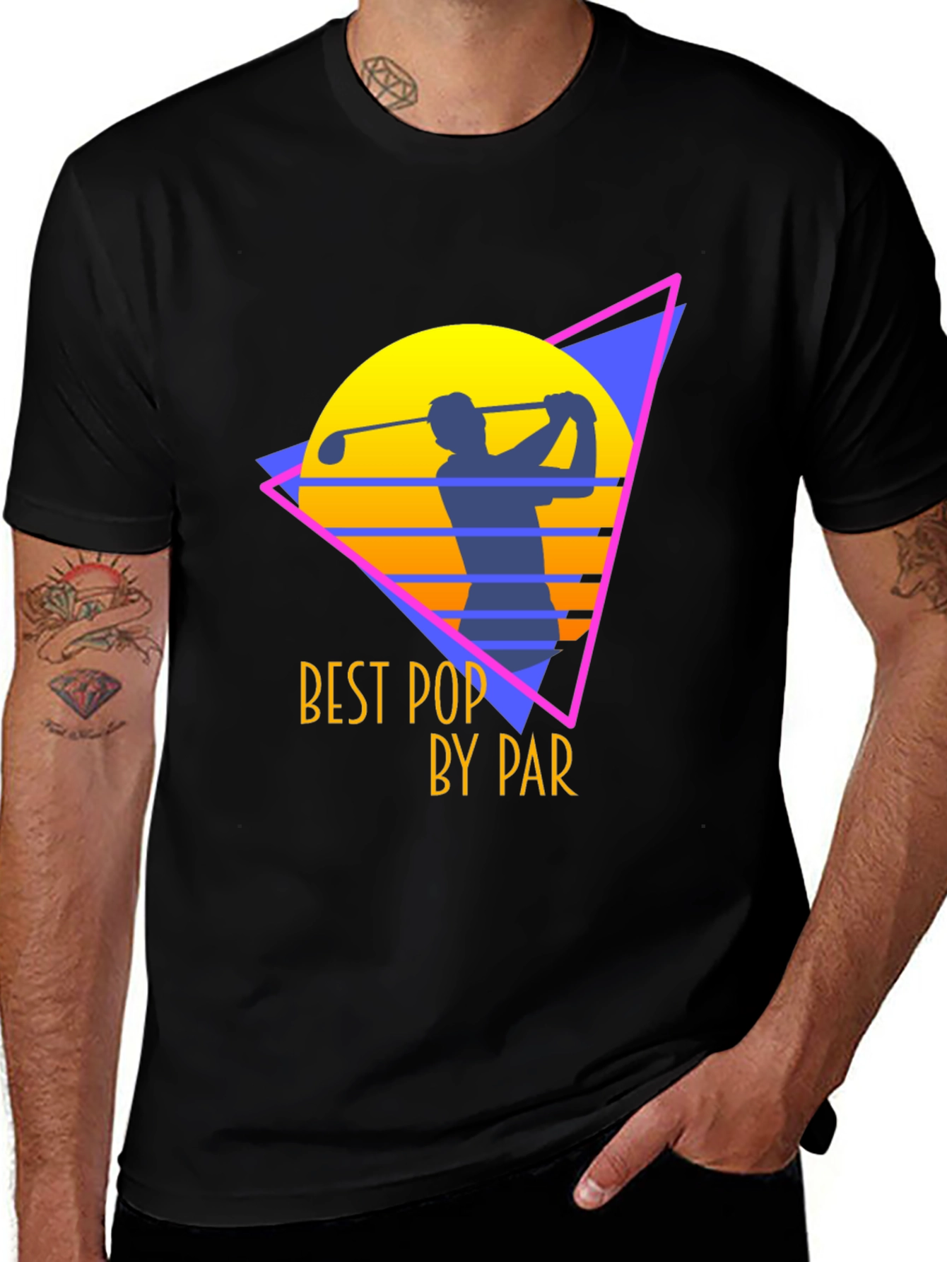 Variant 20 of Best Pop by Par Golf T-Shirt - Black